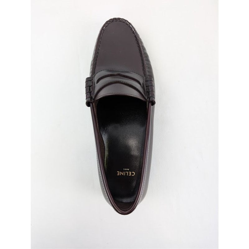 Celine o1rshd1 Luco Polished Calfskin Loafer Boots in Burgundy 40 Size US 7 / EU 40 - 18 Thumbnail