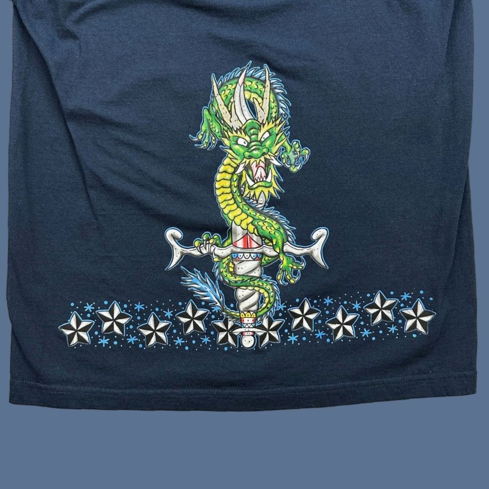 Vintage VINTAGE Extreme Limit Shirt Mens Large Blue Dragon Dagger Grunge Skate Y2K Demon Size US L / EU 52-54 / 3 - 1 Thumbnail