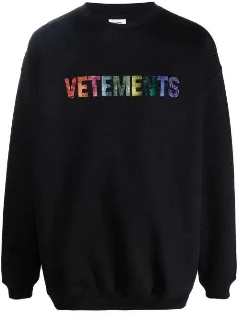 Vetements o1mle0525 Crystal Lego Sweatshirt in Black Size S / US 4 / IT 40 - 1 Preview