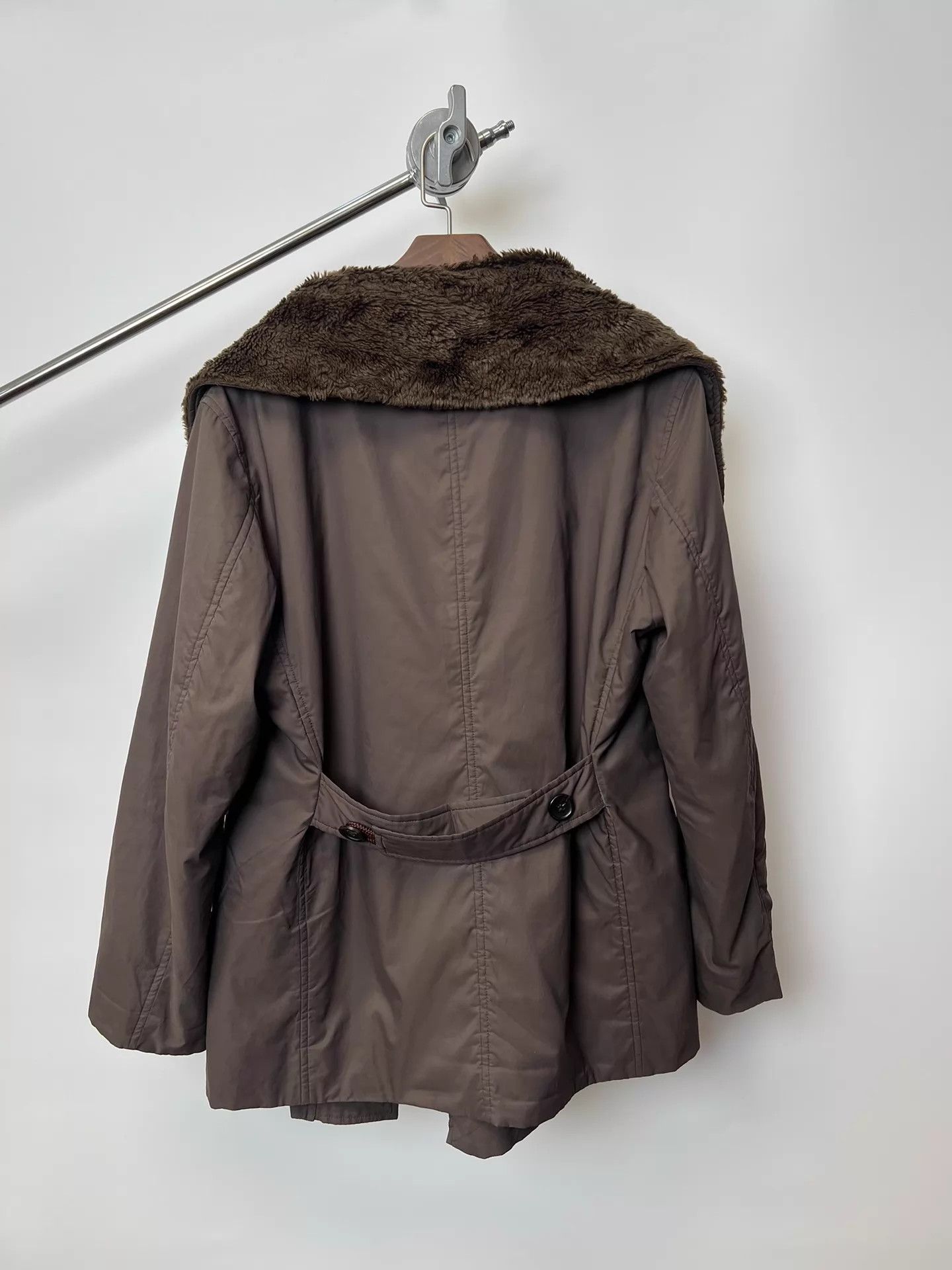 Issey Miyake Issey Miyake Brown Fur Collar Convertible Quilted Jacket Size M / US 6-8 / IT 42-44 - 6 Thumbnail