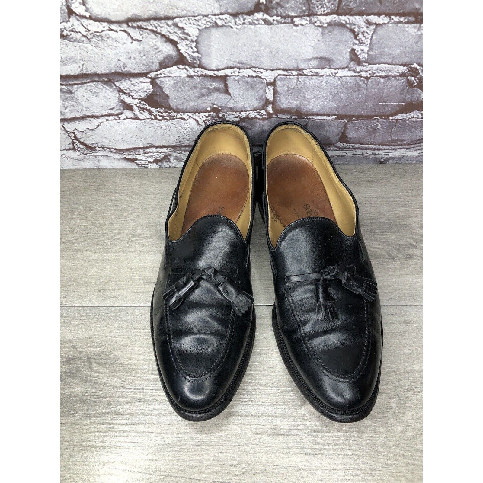 Allen Edmonds Allen Edmonds Grayson Black Leather Tassel Loafers Dress Sho Size US 11 / EU 44 - 2 Thumbnail
