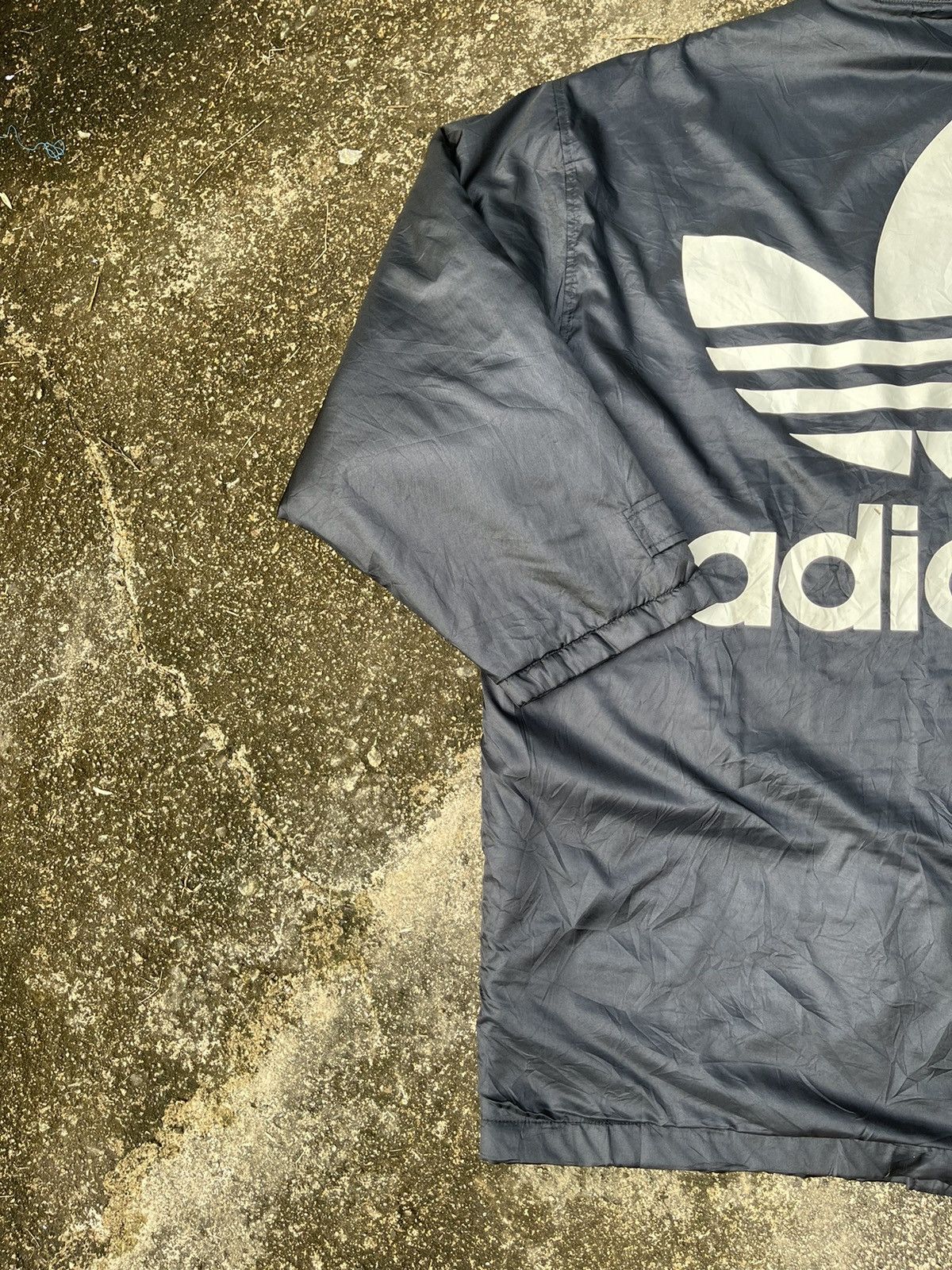 Adidas Vintage Adidas Trefoil Hooded Coach Jacket (Fleece-Lined) Size US L / EU 52-54 / 3 - 4 Thumbnail