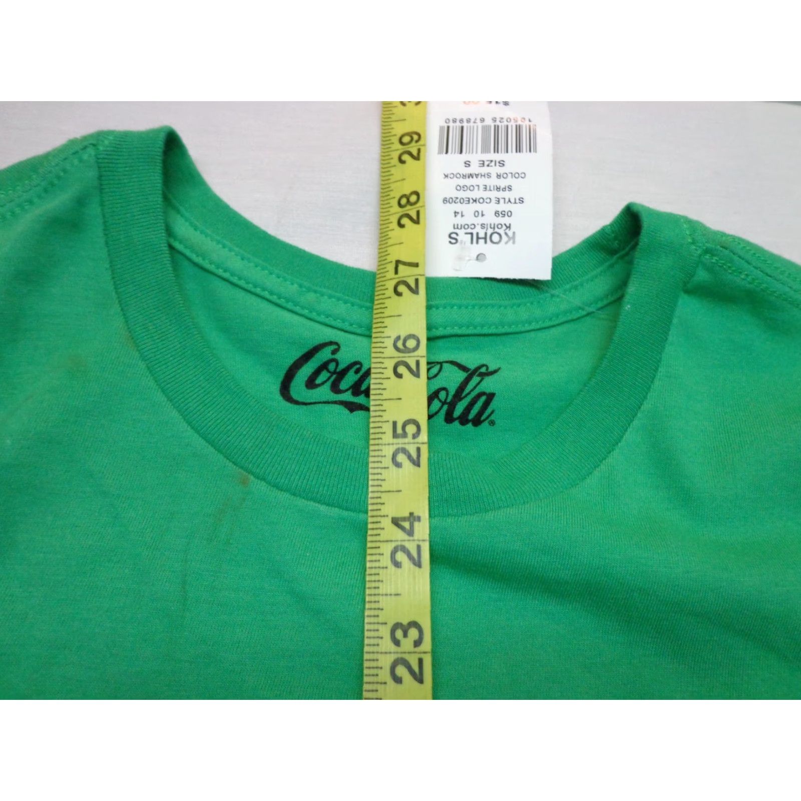 Vintage Sprite Coca-Cola T-shirt Green Tee Small New with Defects Crew Neck Short Sleeve Men Regular Cotton Coca-Cola Brand Vintage? Wait cannot add. Sorry. Size US S / EU 44-46 / 1 - 6 Thumbnail
