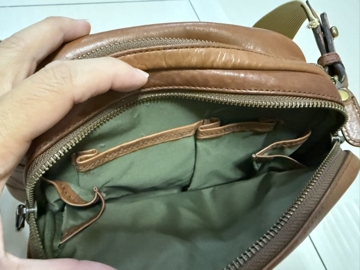 Japanese Brand Iketei Japan Made Full leather sling bag Size ONE SIZE - 5 Thumbnail