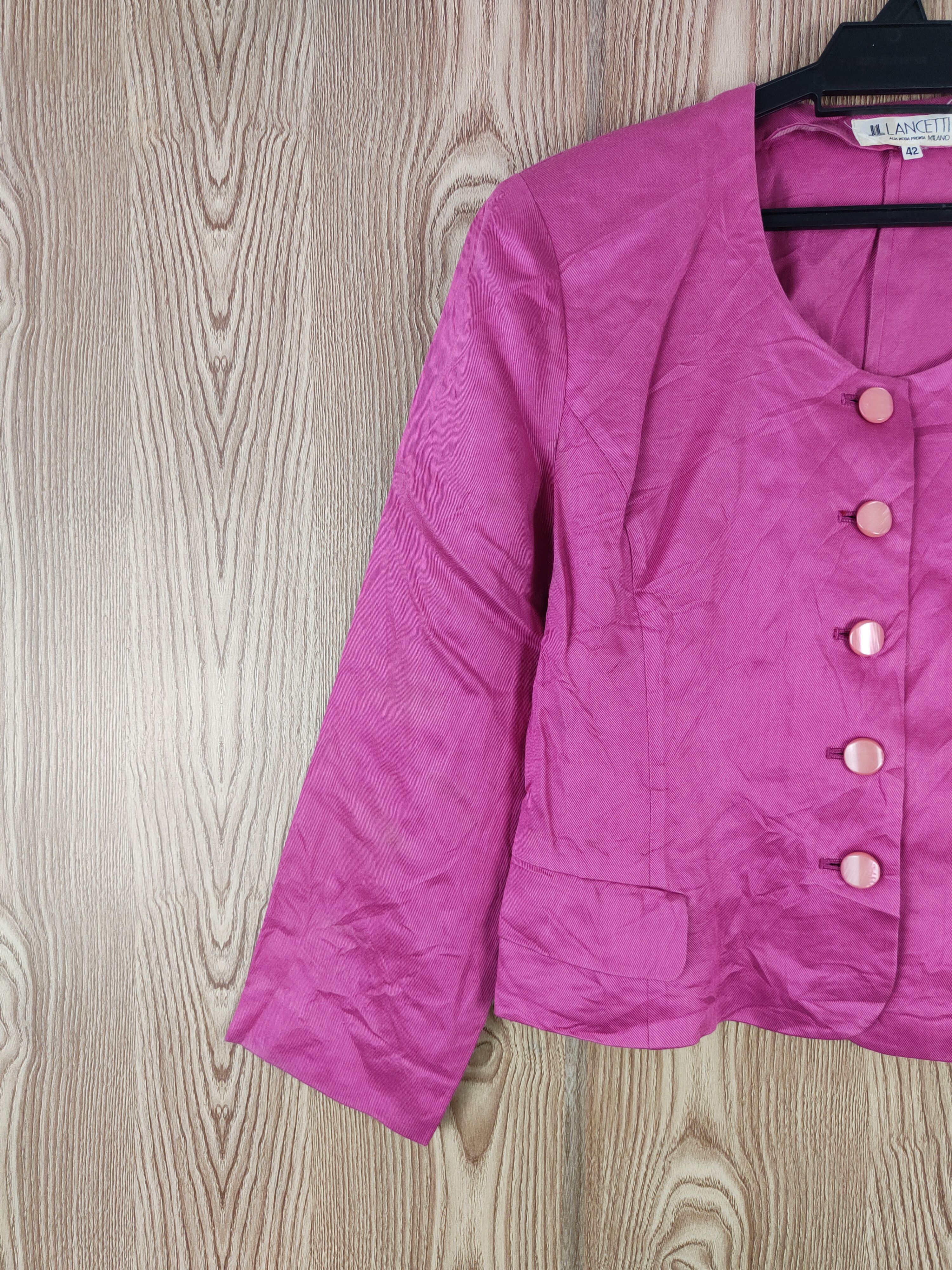 Japanese Brand × Vintage Luxury Lancetti Pink Cropped Button Up Shirts Size S / US 4 / IT 40 - 3 Thumbnail
