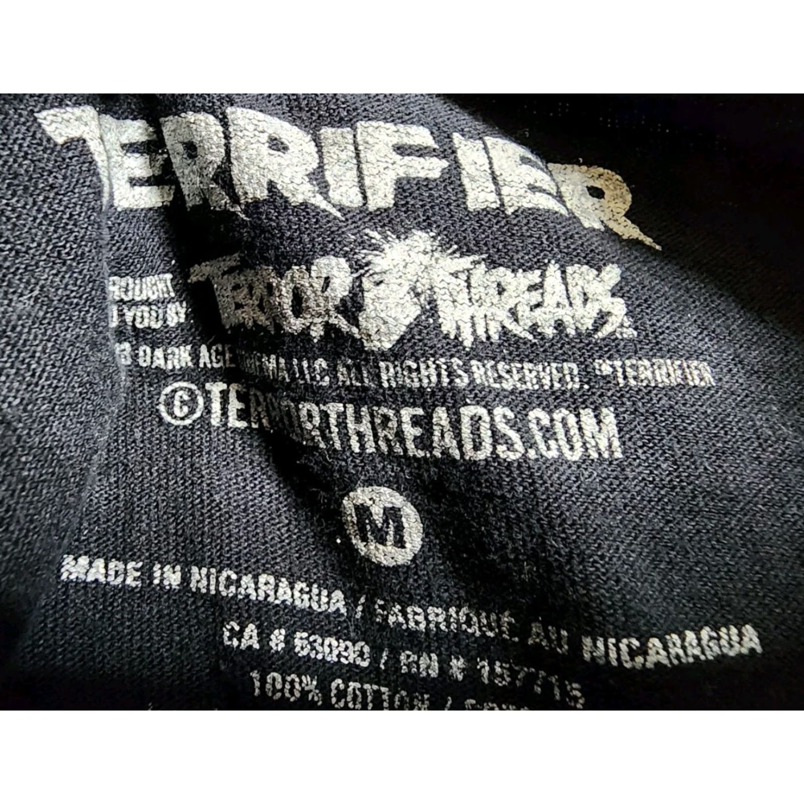 Vintage Mens M Terror Threads Terrifier Art Clown T Shirt Horror Movie Black Cotton Short Sleeve Round Neck 2020-2029 Adults Mens Size US M / EU 48-50 / 2 - 4 Thumbnail