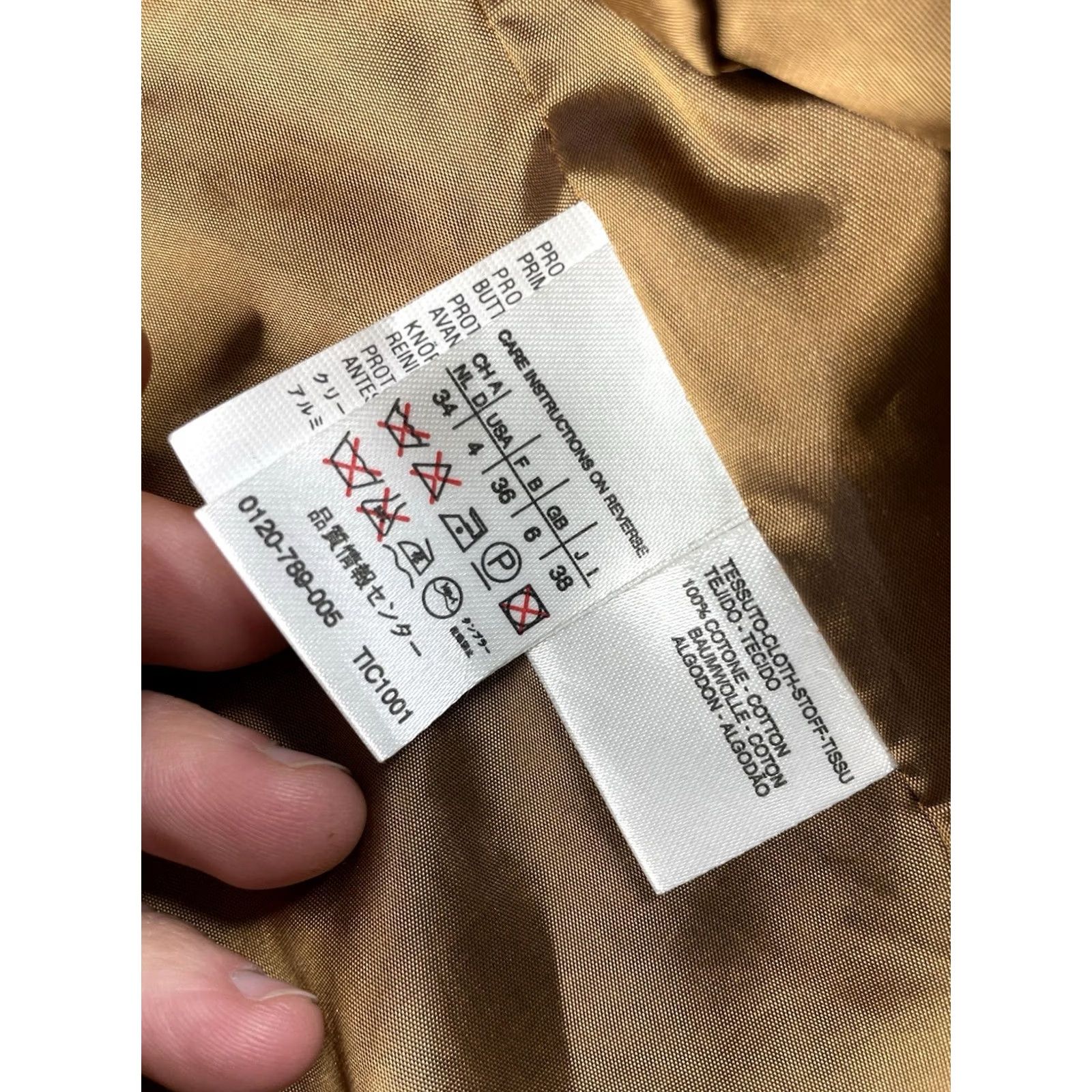 Max Mara MAX MARA Blazer Jacket Brown Plaid Women 4 Cotton Equestrian Military Blazer Notch Lined Single-Breasted Three-Button" Size S / US 4 / IT 40 - 4 Thumbnail
