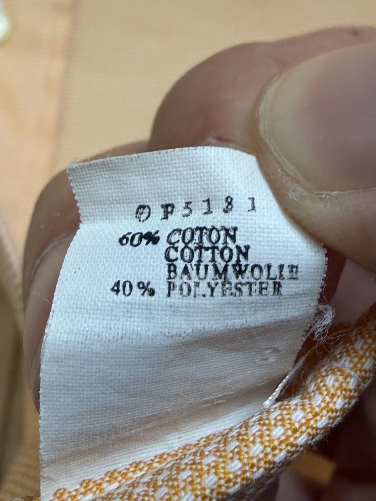 Christian Dior Monsieur Christian Dior CD Logo Cuff Shirt Orange Mens L Size US L / EU 52-54 / 3 - 7 Thumbnail