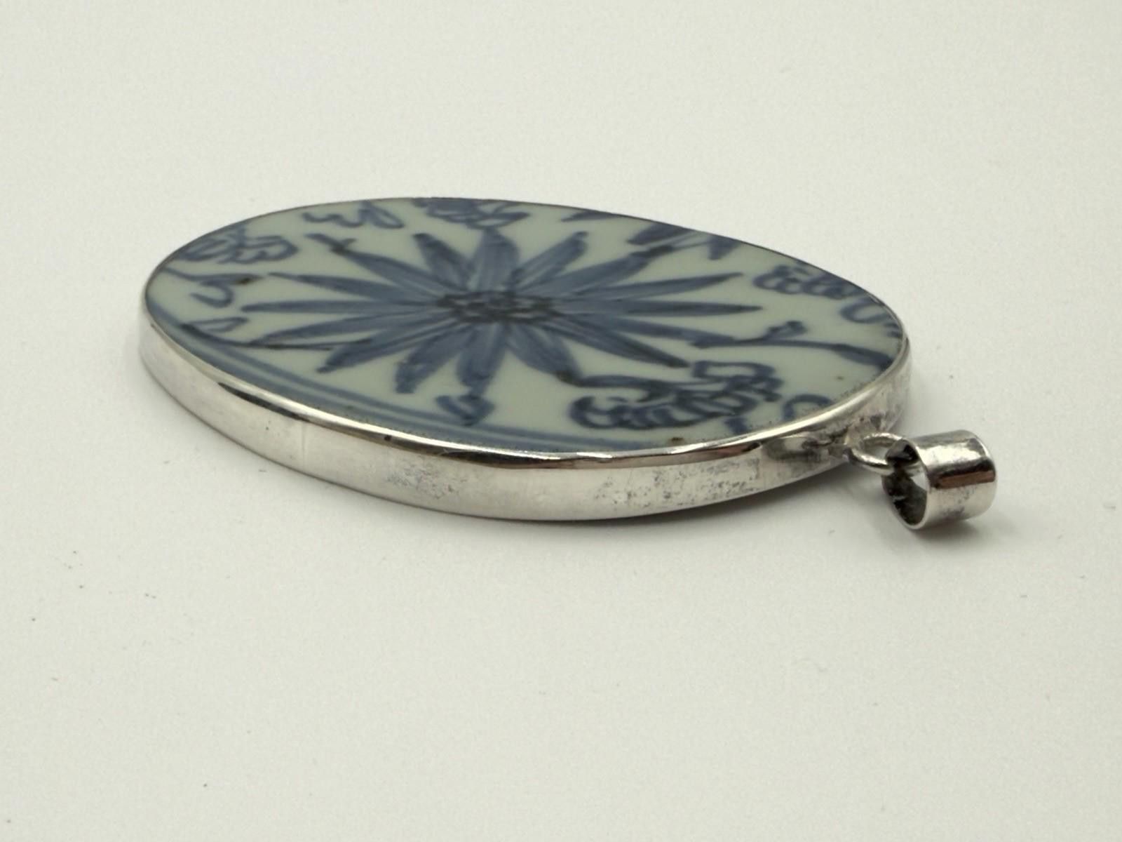 Other Ming Dynasty Porcelain Pendant in Sterling with 925 chain Size ONE SIZE - 8 Thumbnail