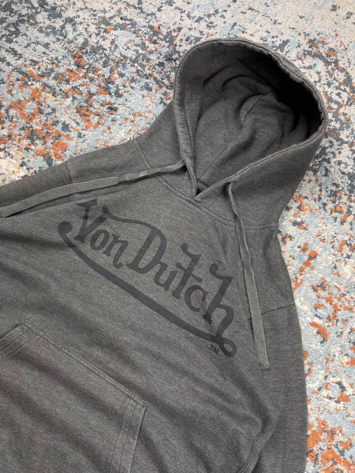Vintage × Von Dutch Vintage y2k Von Dutch big logo spellout hoodie heather grey Size US S / EU 44-46 / 1 - 3 Thumbnail