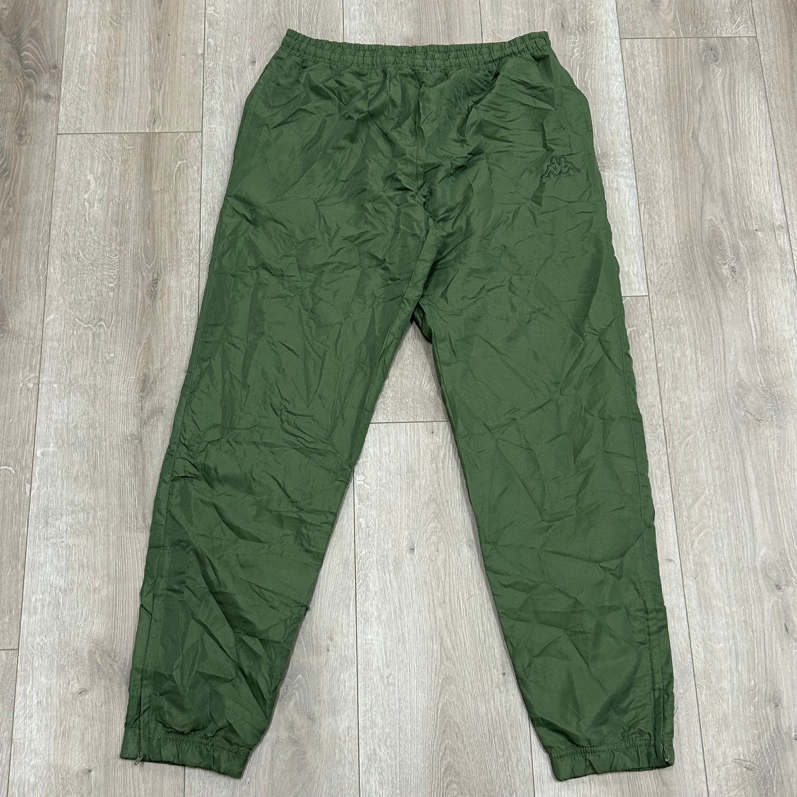 Kappa Olive Green Swishy Track Joggers Size Large L B5