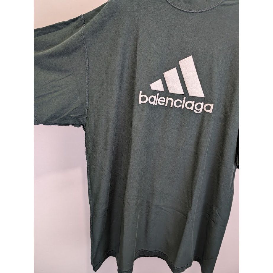 Adidas × Balenciaga Adidas x Balenciaga Oversize T-Shirt in Dark Green Sz.4 Size US XL / EU 56 / 4 - 6 Thumbnail