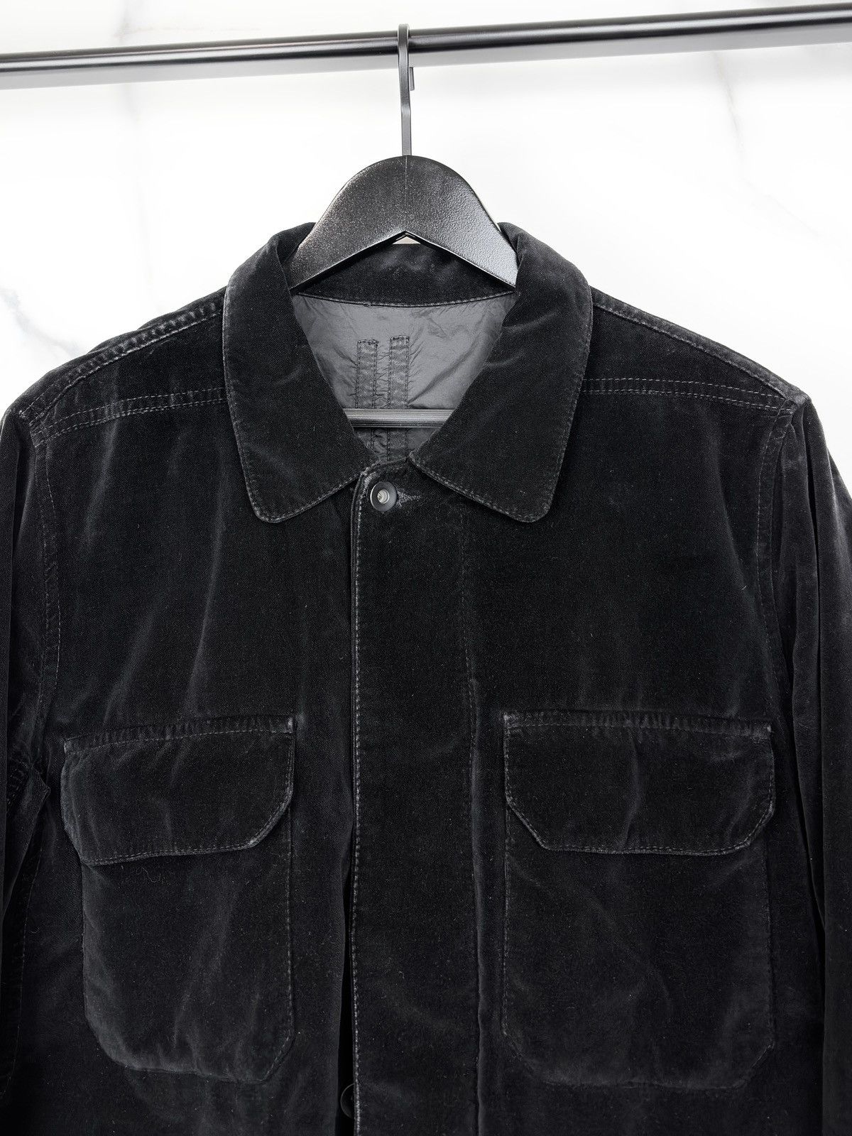 Rick Owens FW08 Rick Owens Stag Velvet Cargo Pocket Denim Jacket Size US M / EU 48-50 / 2 - 5 Thumbnail