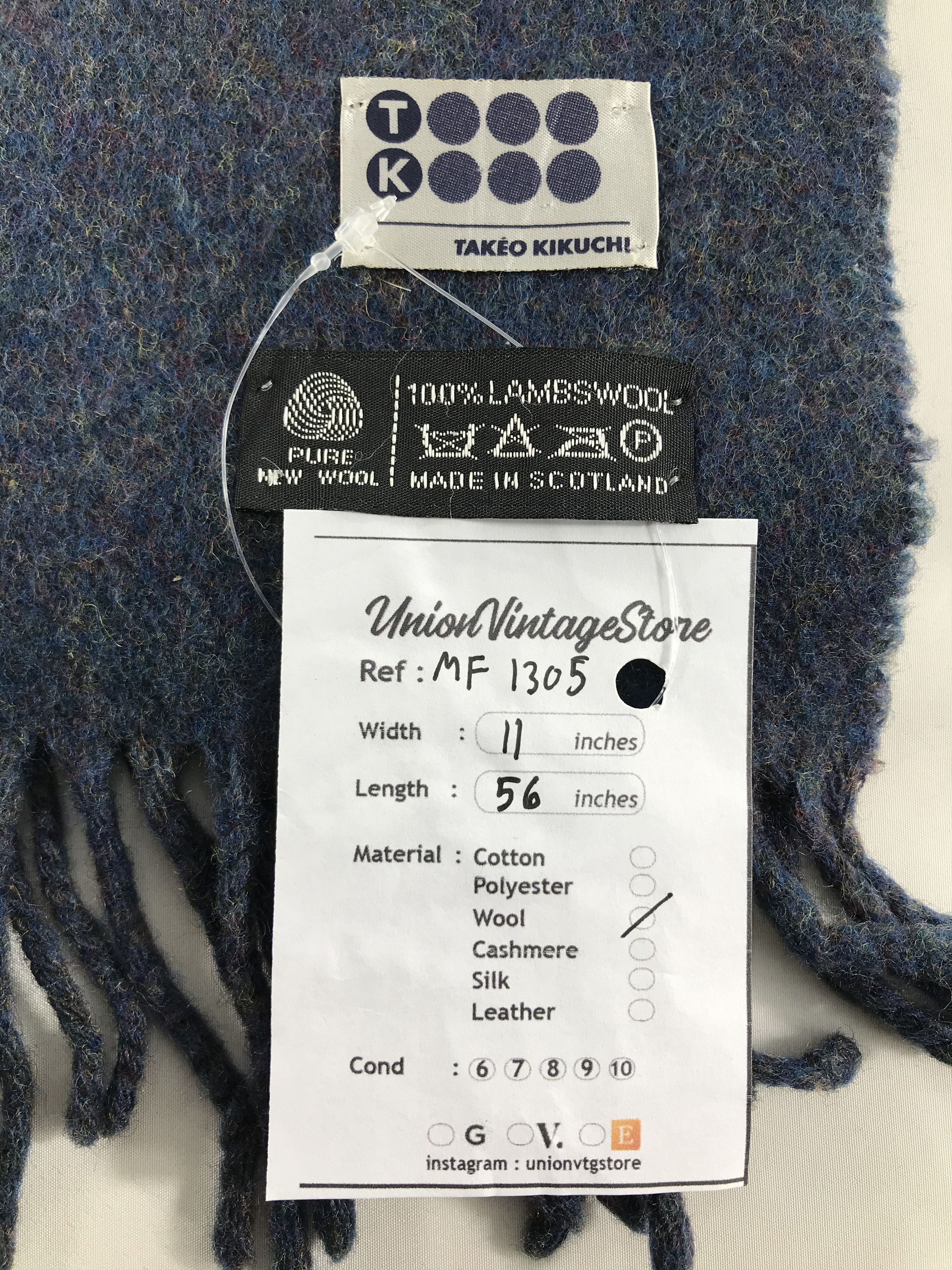 Takeo Kikuchi Vintage Takeo Kikuchi Scarf/Muffler/Neckwear MF1305 Size ONE SIZE - 4 Thumbnail