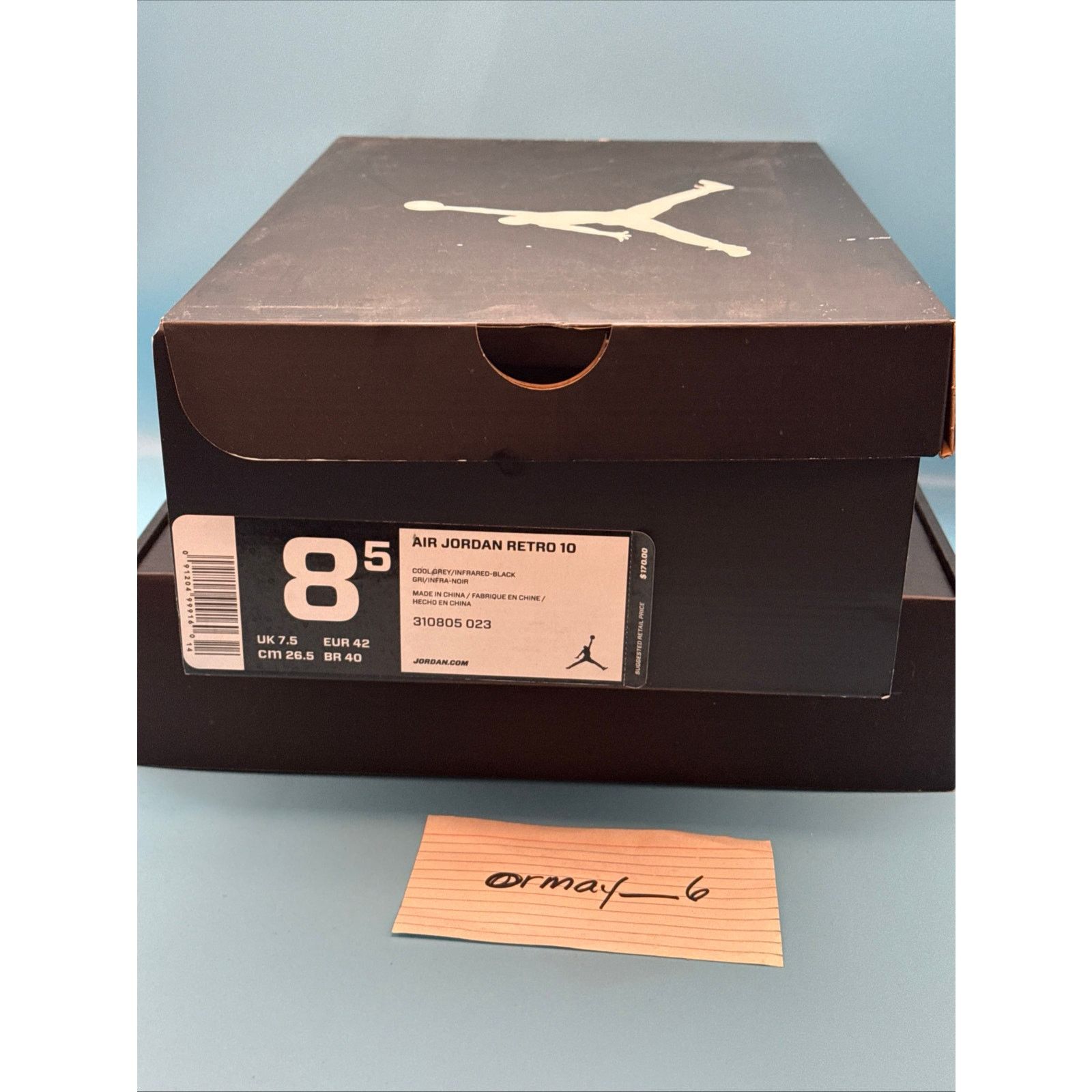 Jordan Brand Air Jordan retro 10 2013 Cool Grey Infrared m8.5 w10 Size US 8.5 / EU 41-42 - 8 Thumbnail