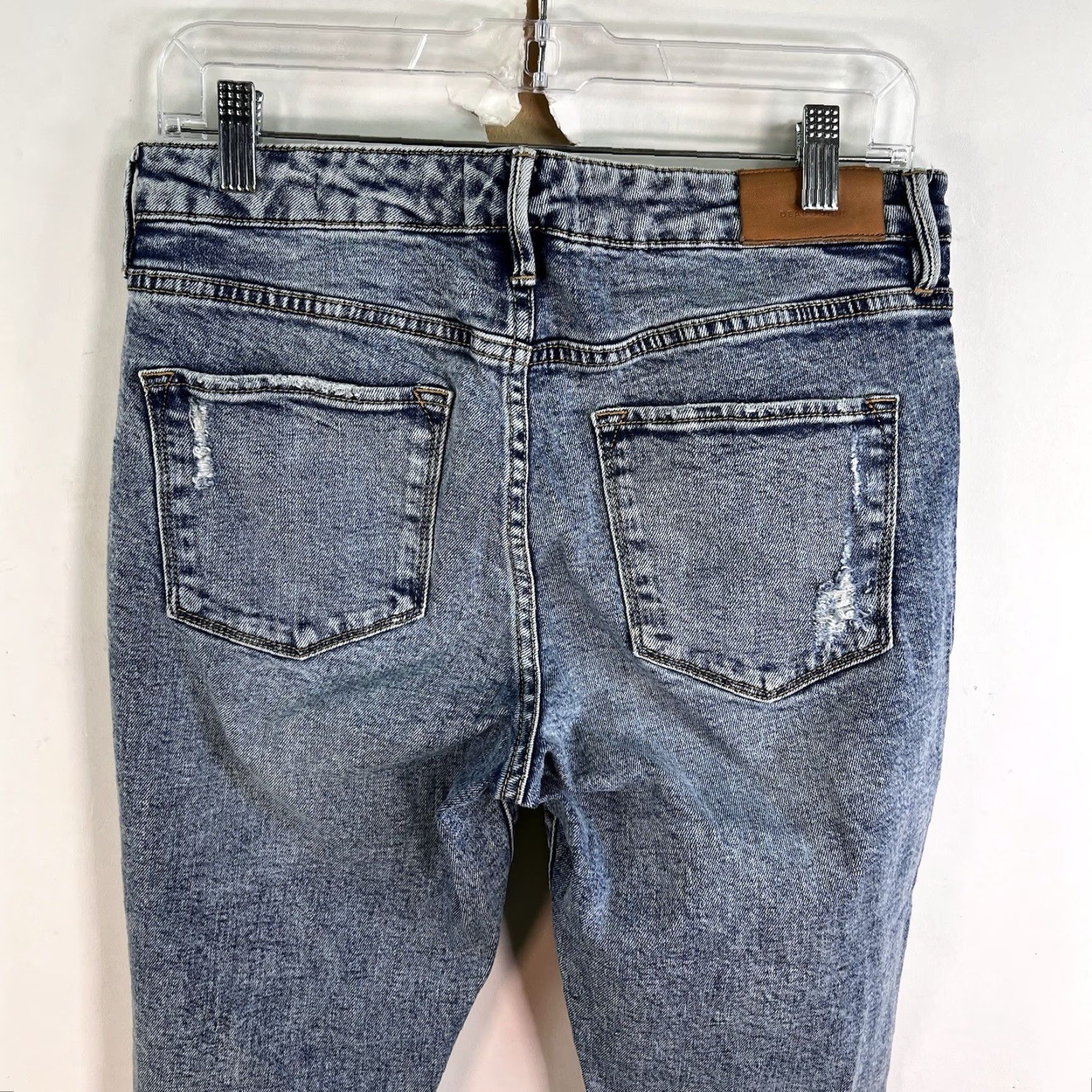 Denime VINTAGE Dear John Rosa Flam Le Flare Denim Jeans Women 28 Regular Pink Distressed 33 Inseam Mens? Wait. Size 28" / US 6 / IT 42 - 6 Thumbnail