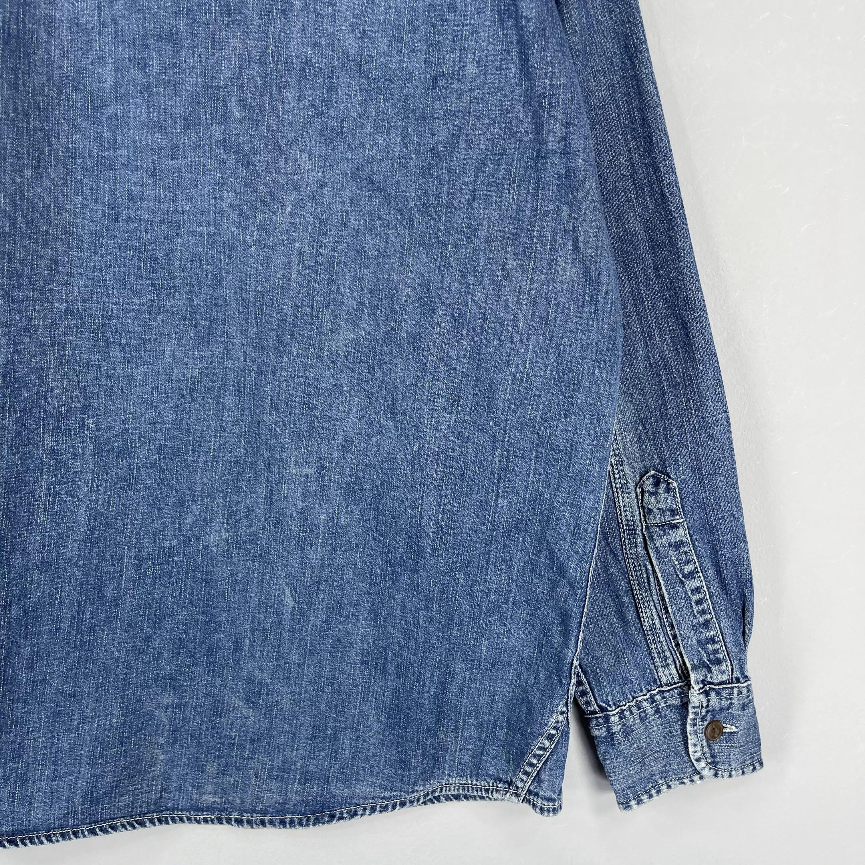 Levi's Vintage 90s LEVIS Denim Workers Double Pocket Shirt Size US XL / EU 56 / 4 - 9 Thumbnail