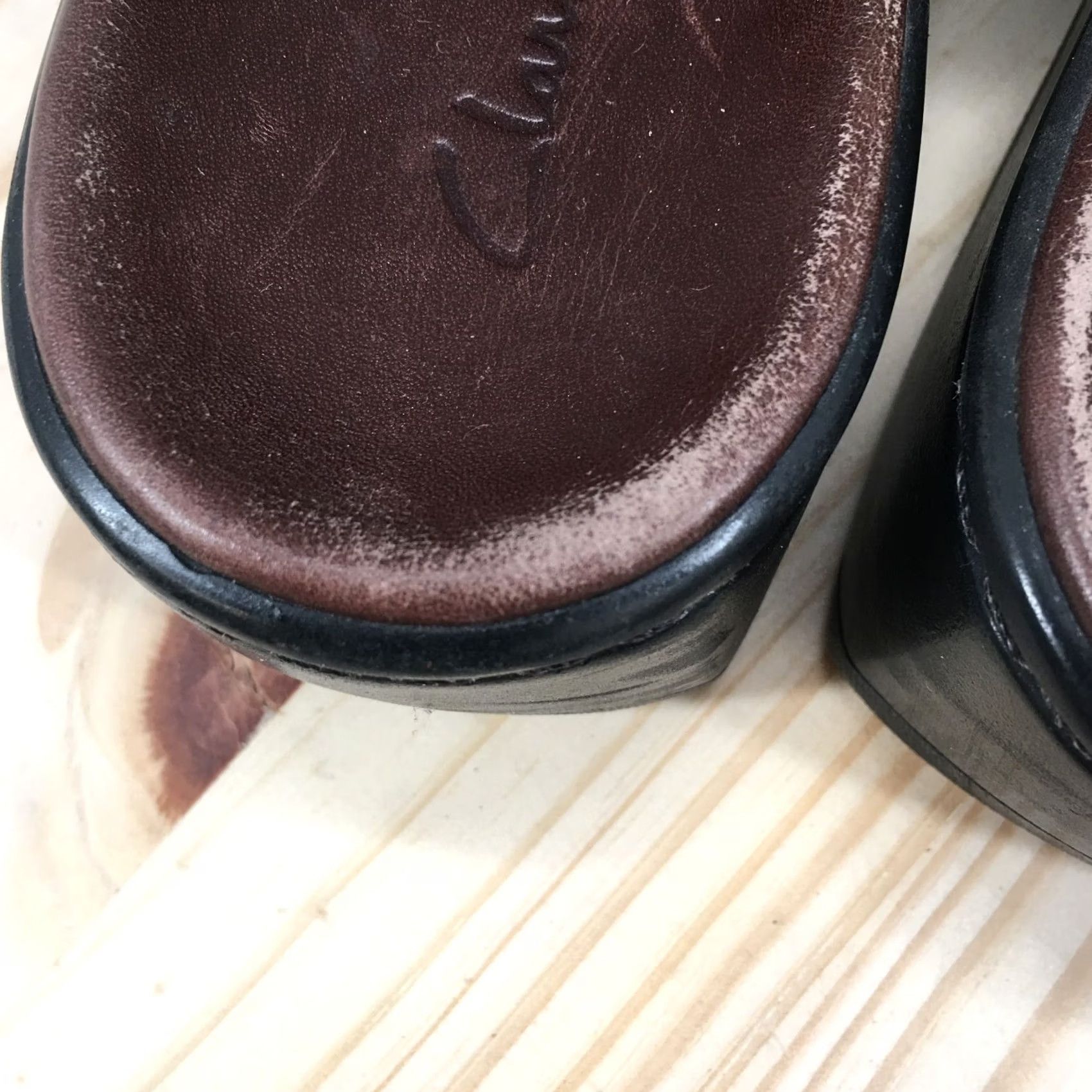 Clarks Clarks Sandals Womens Mules 6 Slip On Brown Leather Casual Comfort Flat Shoes Size US 6 / IT 36 - 5 Thumbnail
