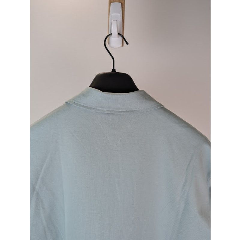 Bottega Veneta o1rshd1 Double Layer Light Cotton Polo Shirt in Stone Blue Size US S / EU 44-46 / 1 - 15 Thumbnail