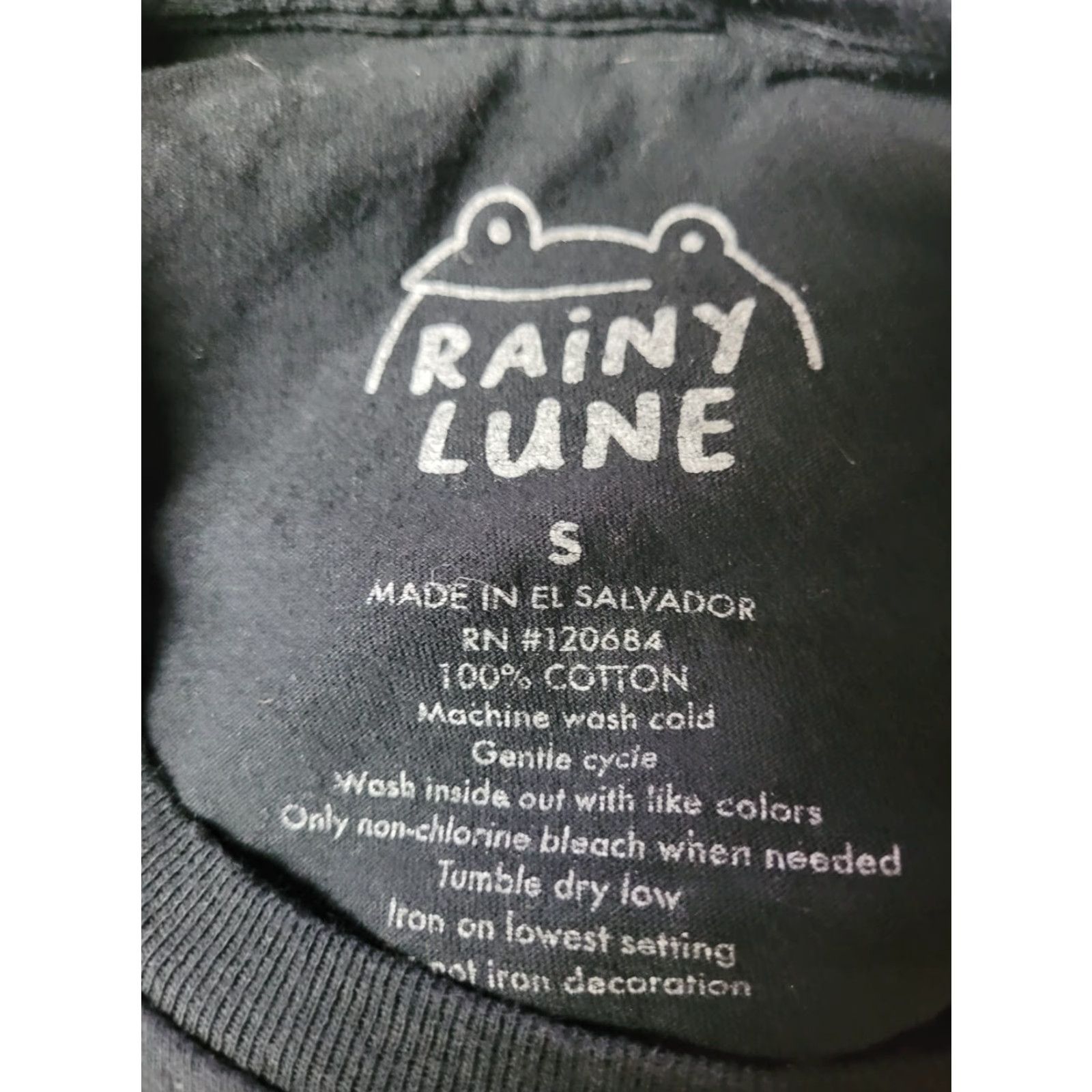 Vintage Rainylune Frog T-Shirt Unisex Adults Small Black Graphic Tee 100% Cotton Neon Cartoon Animals 90s? Size US S / EU 44-46 / 1 - 3 Thumbnail