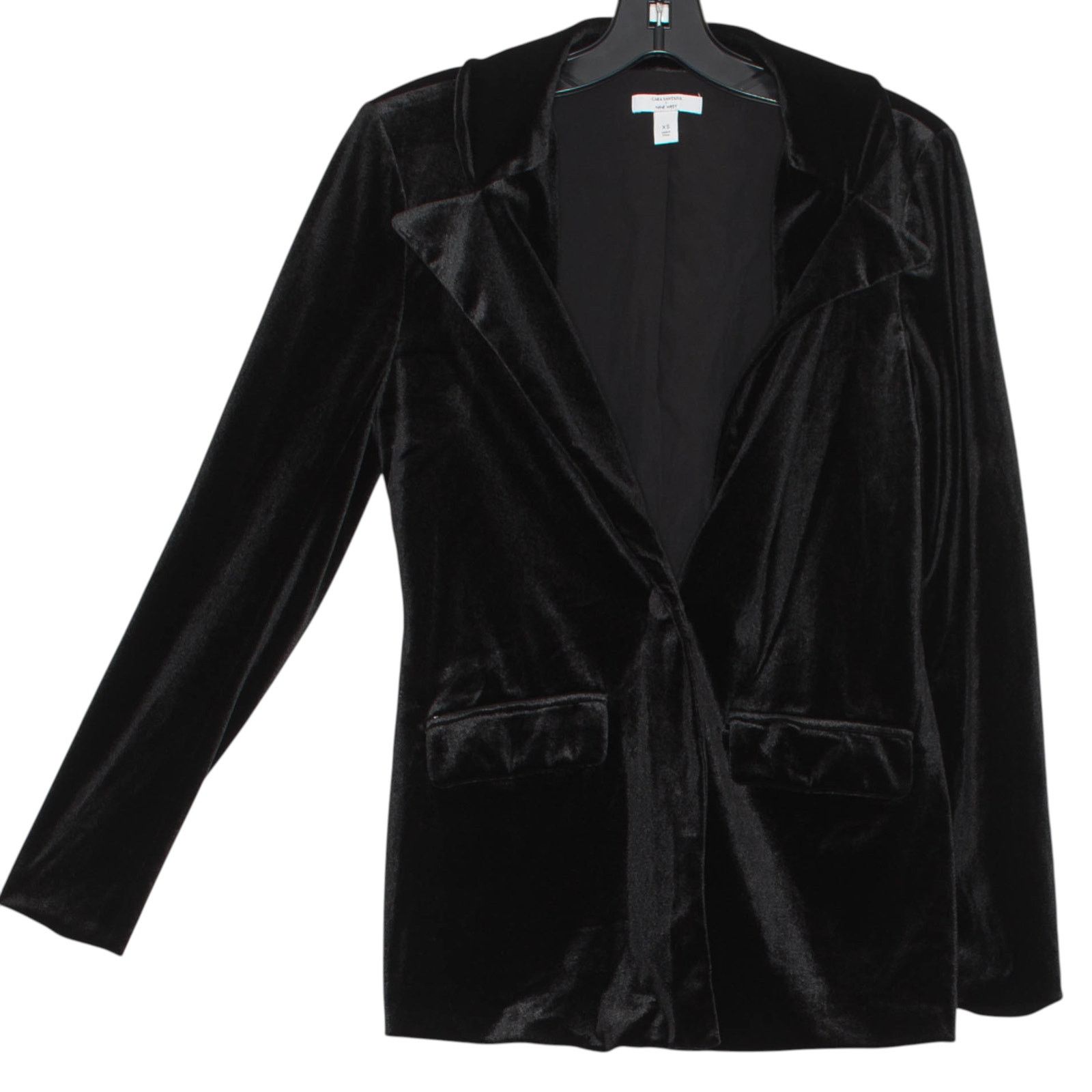 Nine West Cara Santana Nine West Blazer Velvet Minimalist Black XS Size XS / US 0-2 / IT 36-38 - 7 Thumbnail