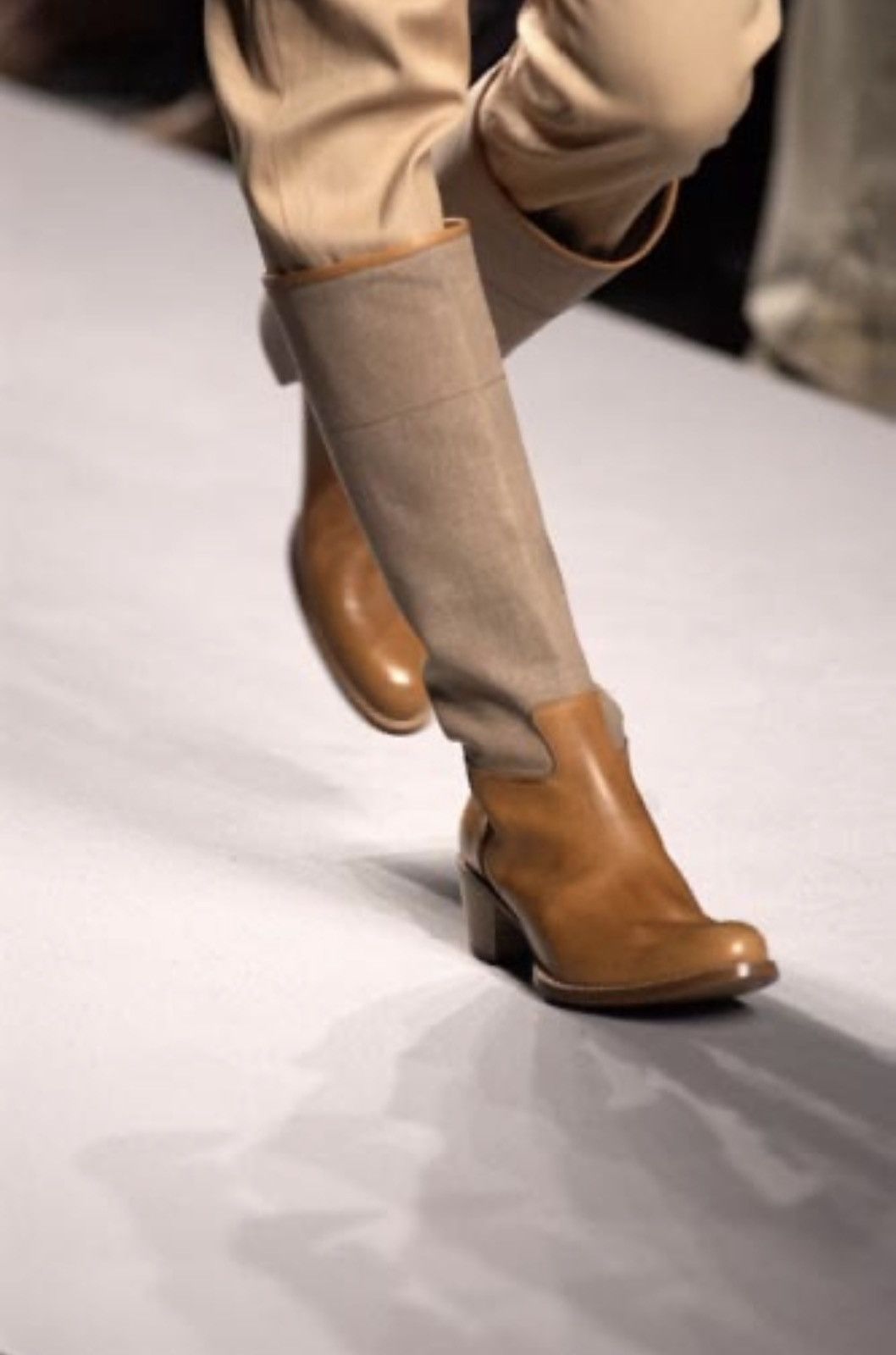 Miu Miu Miu Miu RUNWAY SS2004 Cowboy Riding Boots Silver Leather Y2K Size US 7.5 / IT 37.5 - 6 Thumbnail