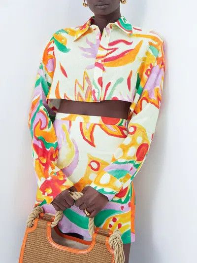 Marni o1y1125 Linen Shirt in Multicolor Size XS / US 0-2 / IT 36-38 - 5 Thumbnail