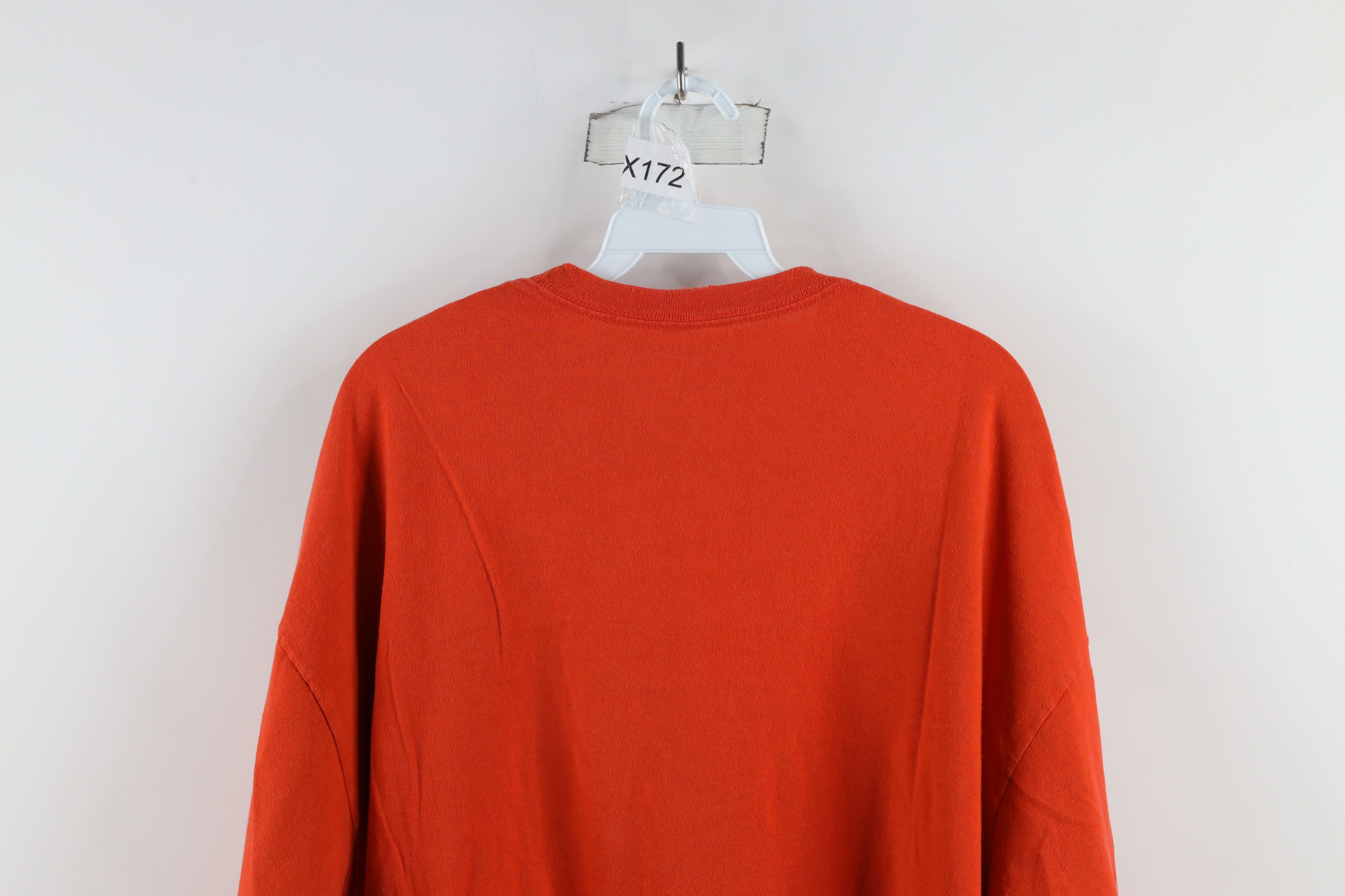 Nike × Vintage Vintage Nike Scott Mini Swoosh Long Sleeve T-Shirt Orange Size US XXL / EU 58 / 5 - 11 Thumbnail