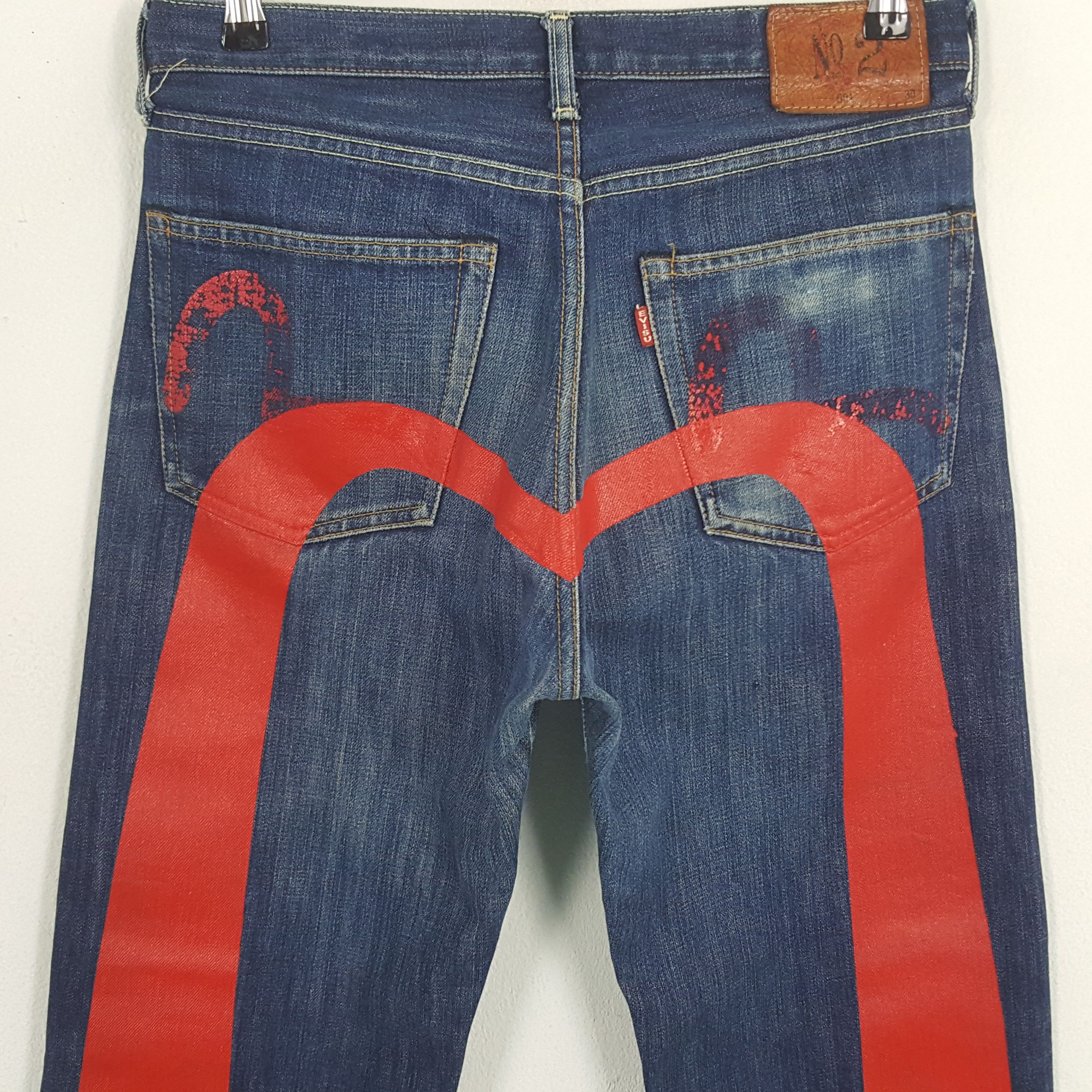 Evisu × Japanese Brand × Vintage Vintage EVISU Japanese Brand Daicock Custom Art Denim Jeans Size US 35 - 3 Thumbnail
