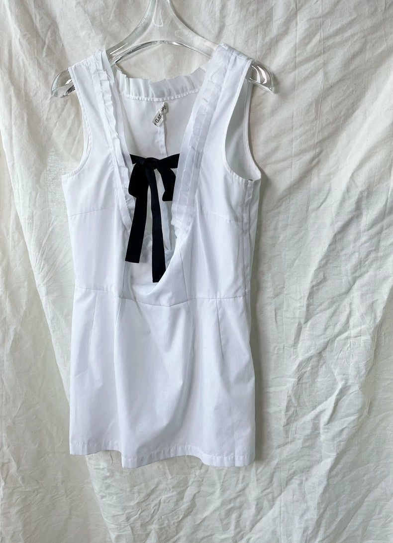Comme des Garcons Comme Des Garcons Black bow-tie waistcoat with pinched U n Size M / US 6-8 / IT 42-44 - 4 Thumbnail
