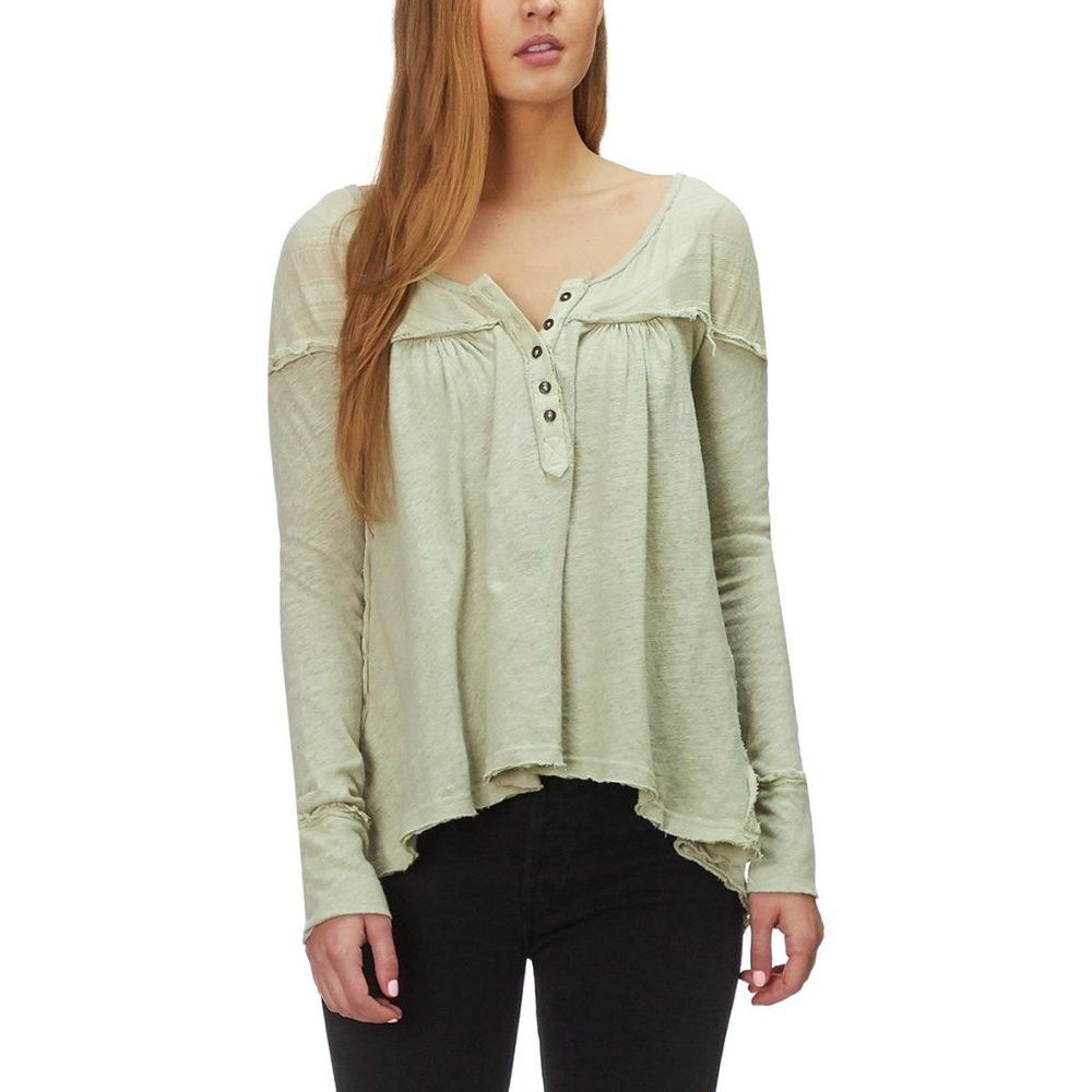 Free People Free People Olive Down Under Henley Top Size S Size S / US 4 / IT 40 - 1 Thumbnail