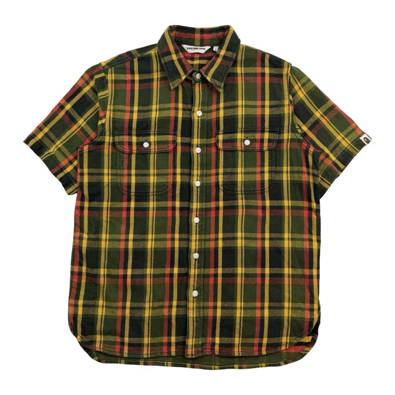 Bape Vintage 2000s Bape Check Button Up Short Sleeve Shirt Large Size US L / EU 52-54 / 3 - 1 Thumbnail