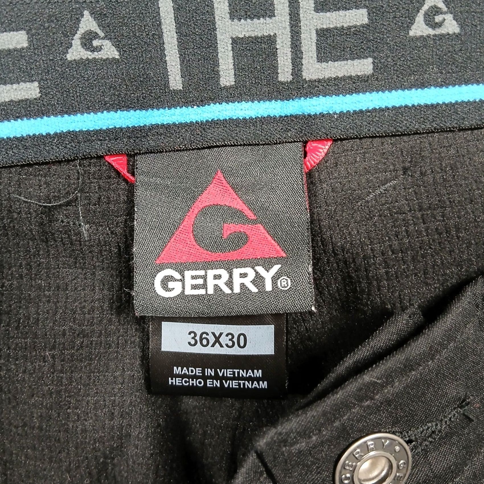 Vintage Gerry Pants Men's 36x30 Black Nylon Spandex Polyester Cargo Hiking Outdoor Regular 30 Inseam With Pockets Zipper Button Adjustable Waist Wool? Size US 36 / EU 52 - 7 Thumbnail