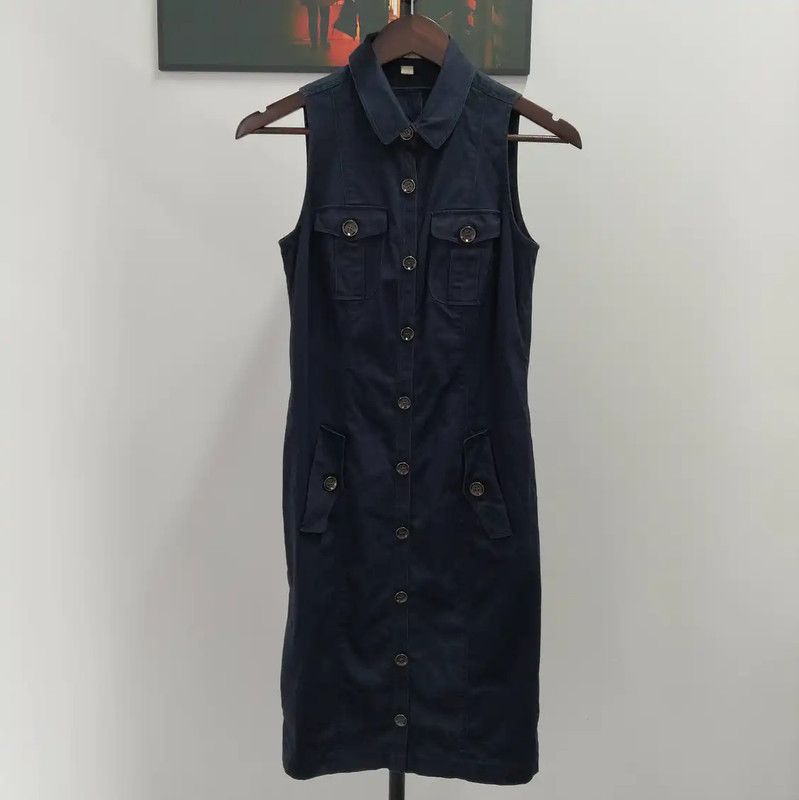 Burberry A-Line Summer Dress in Deep Blue