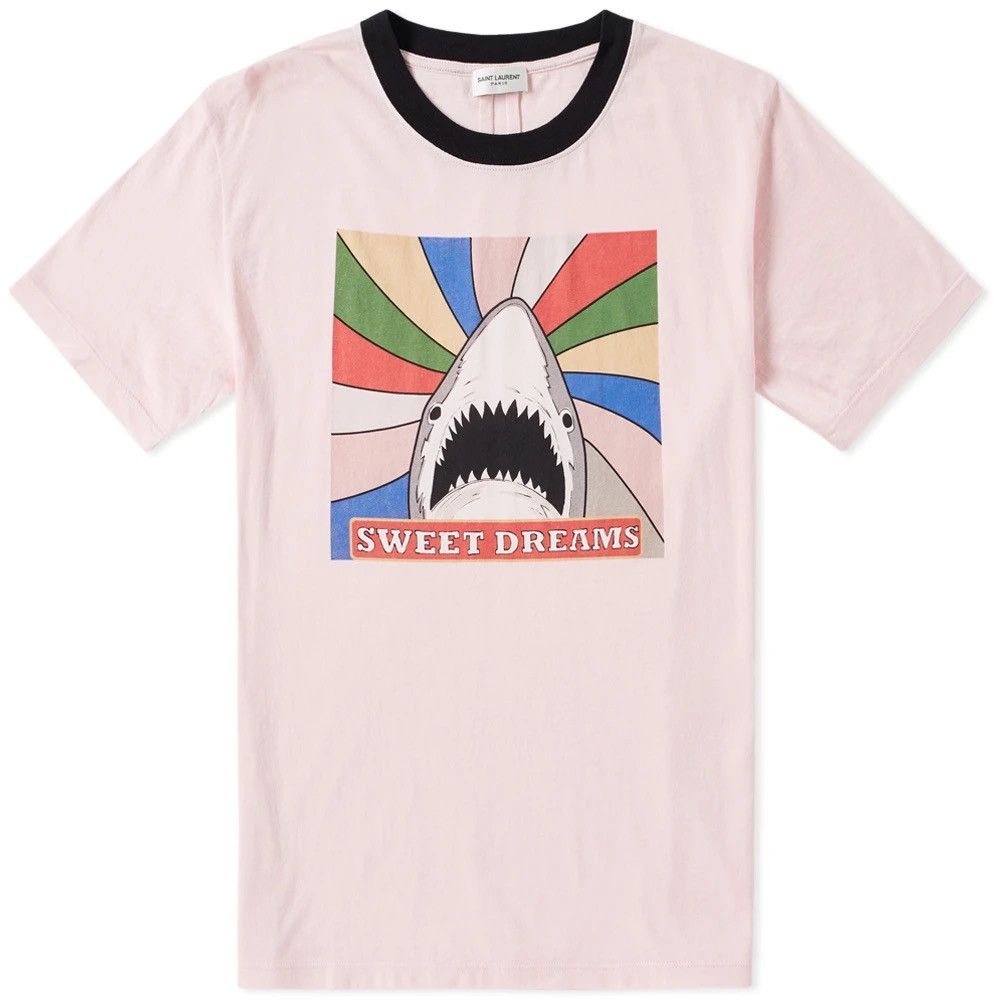 Saint Laurent Paris Saint Laurent Sweet Dreams Shark Tee Size US L / EU 52-54 / 3 - 3 Thumbnail