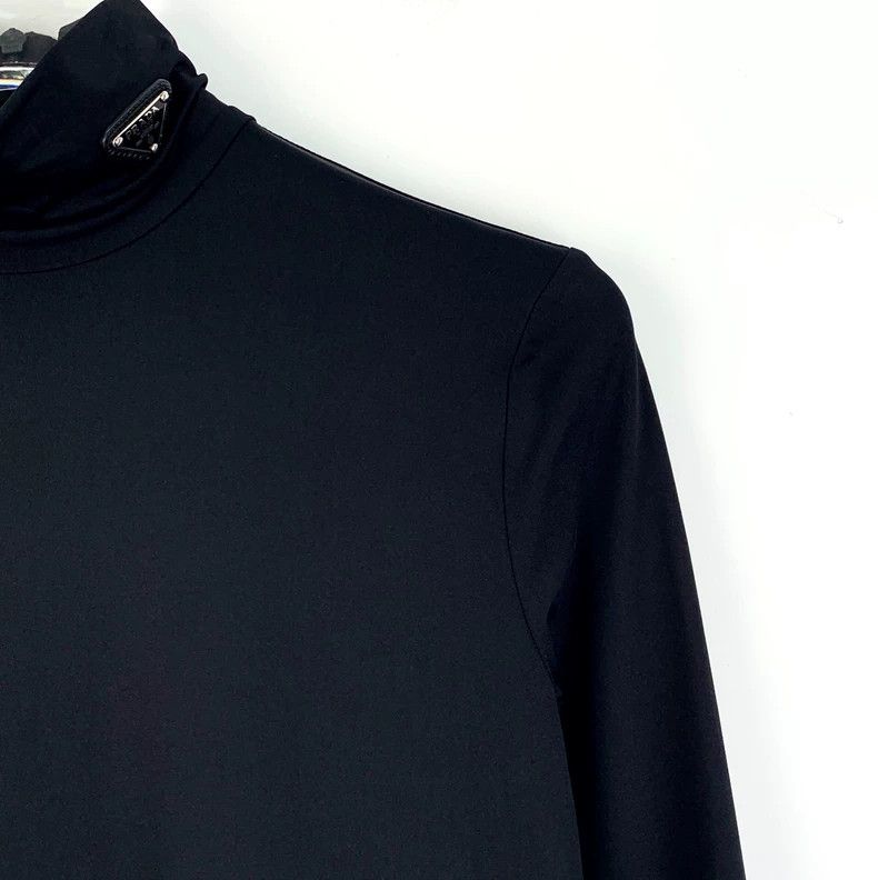 Prada Prada Black triangle stand-up collar long-sleeved dress Size XS / US 0-2 / IT 36-38 - 3 Thumbnail