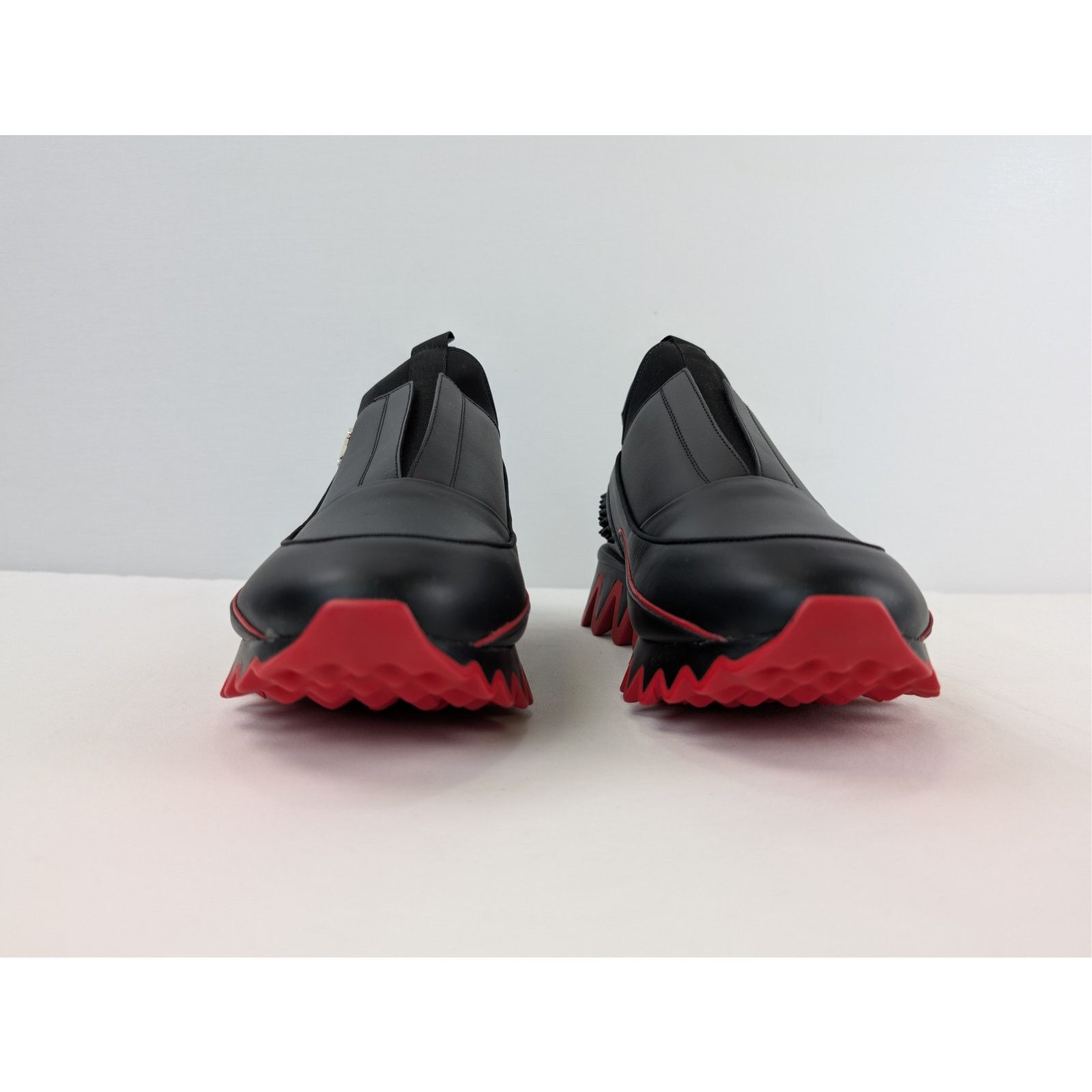 Christian Louboutin o1rshd1 Sharkyloub SP Spikes Flat Sneakers in Black Size US 13 / EU 46 - 9 Thumbnail