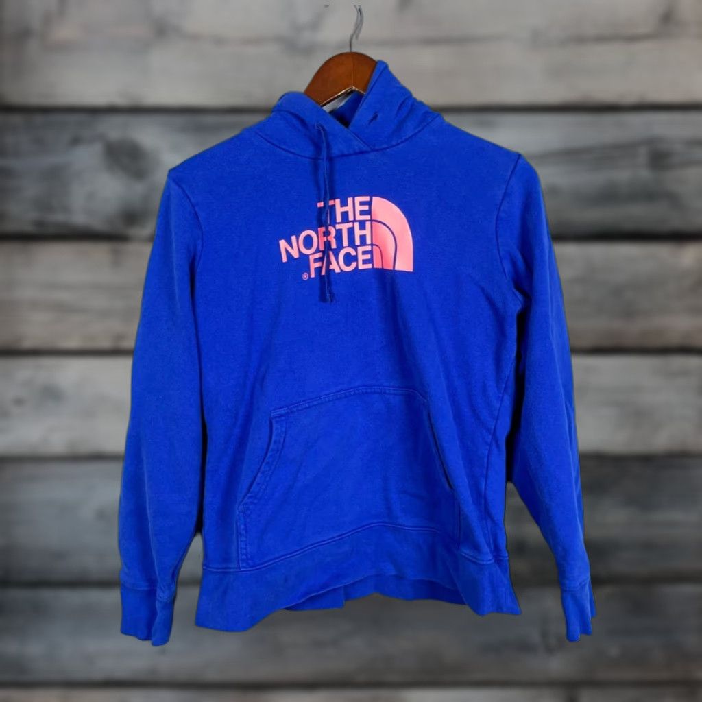 The North Face The North Face Hoodie Adult Medium Blue Logo Graphic Print Drawstring Sweatshirt Womens Size M / US 6-8 / IT 42-44 - 1 Thumbnail
