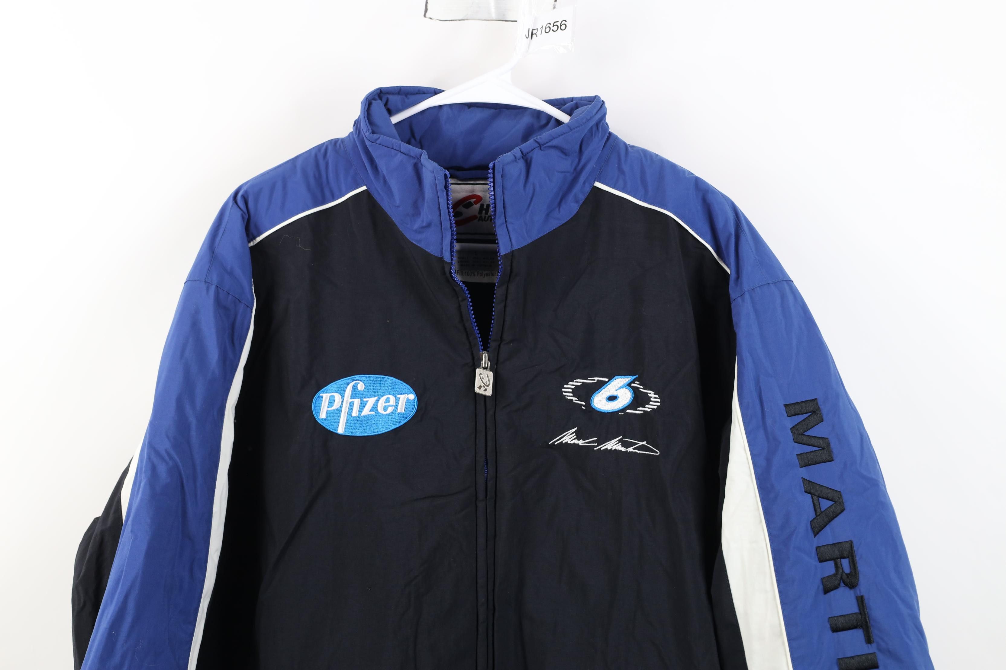 Vintage Vintage 90s Y2K NASCAR Pfizer Racing Team Mark Martin Jacket Size US L / EU 52-54 / 3 - 2 Thumbnail