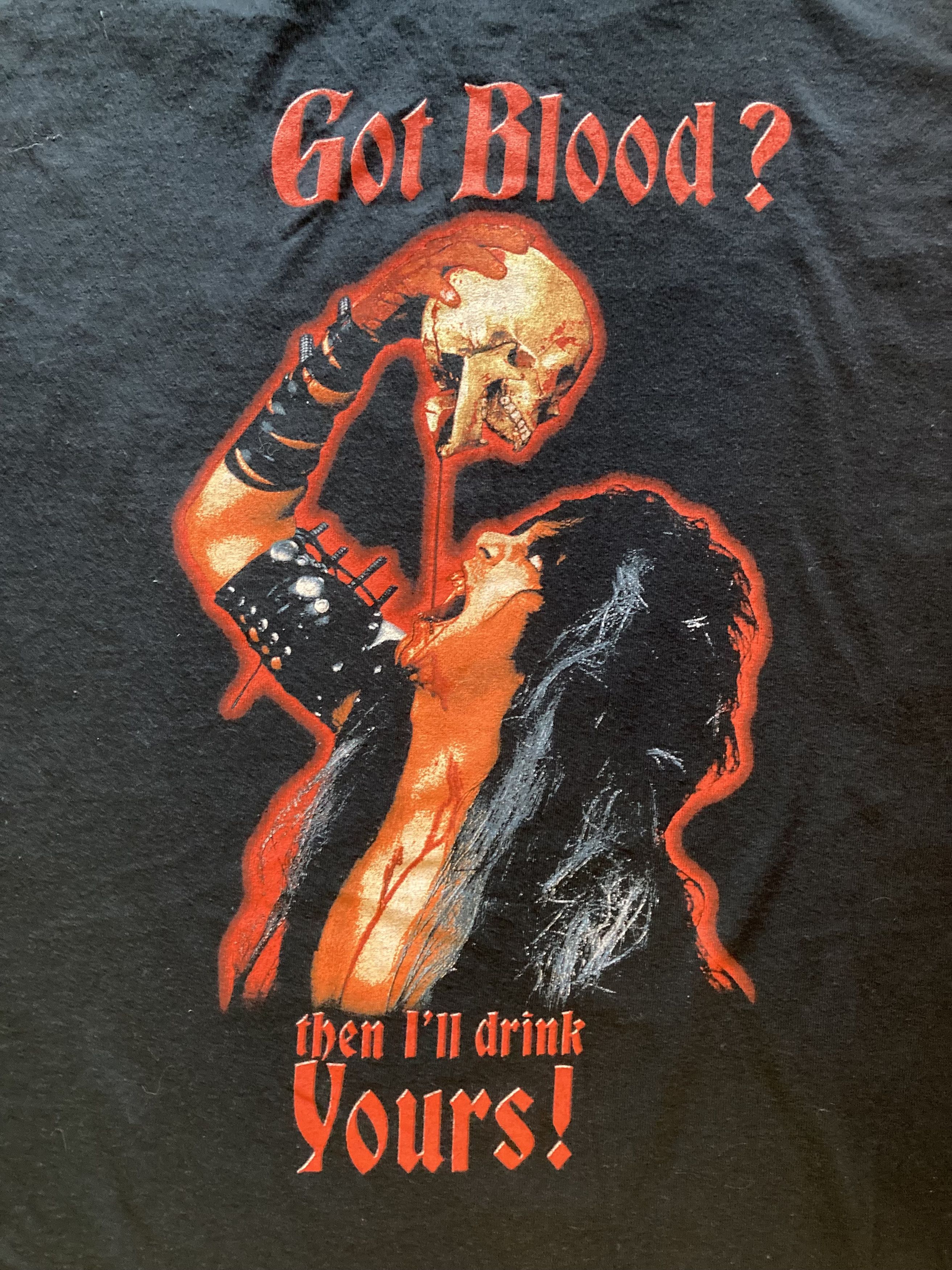 Band Tees Vintage W.A.S.P. “Got Blood” gory skull graphic 2001 Tee Size US XL / EU 56 / 4 - 6 Thumbnail