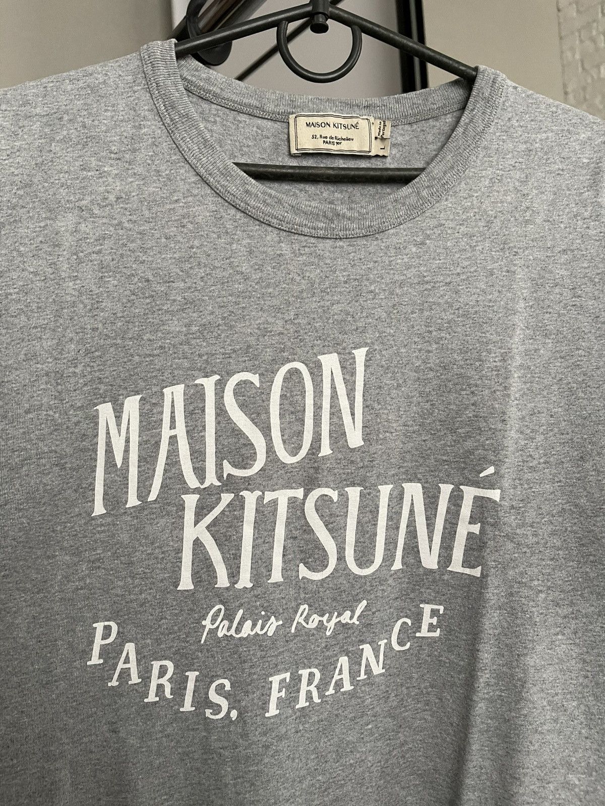 Maison Kitsune Maison Kitsune Paris France Big Logo T-Shirt Tee Size US L / EU 52-54 / 3 - 6 Thumbnail