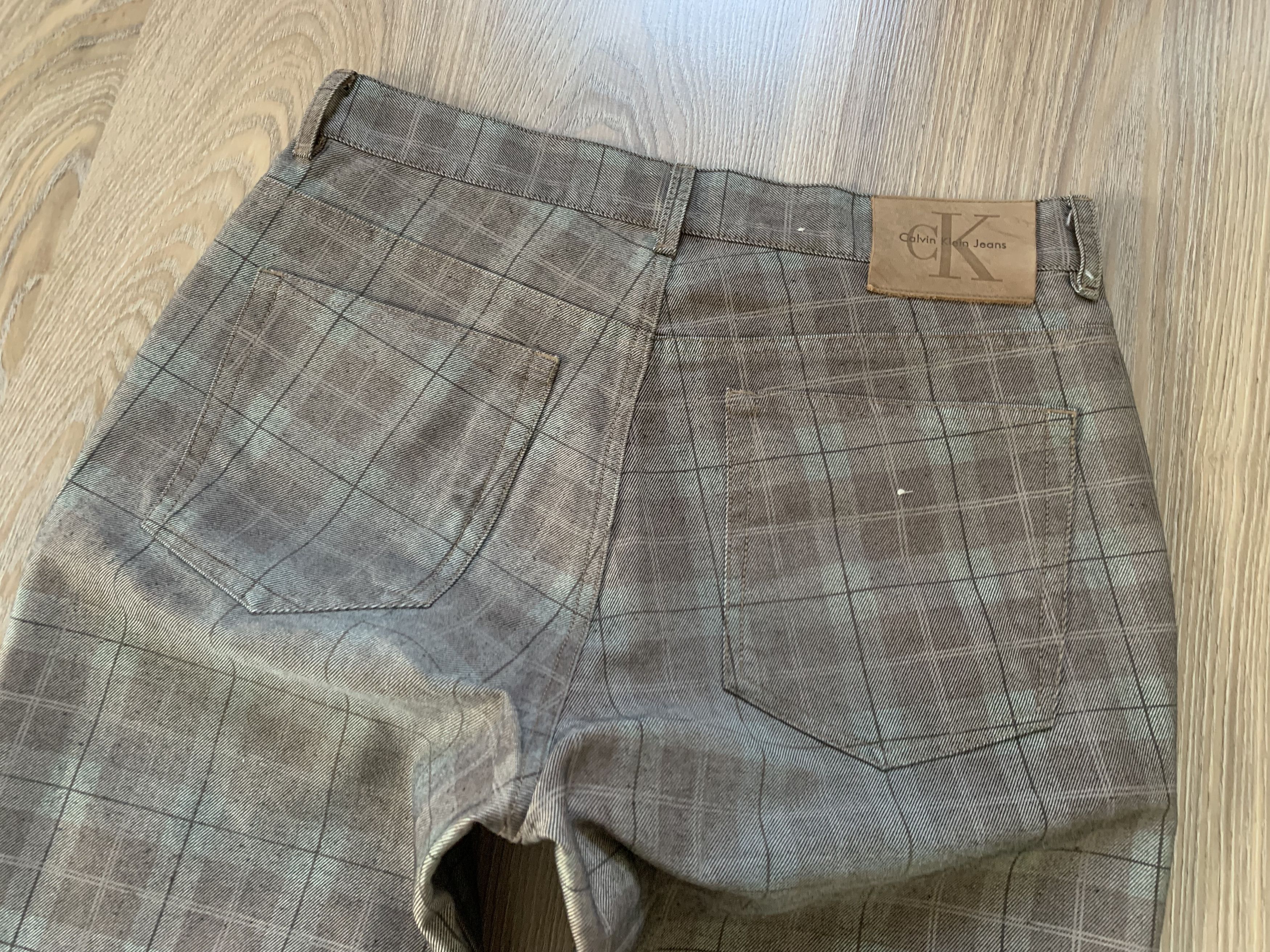 Calvin Klein Men's Vintage Calvin Klein Plaid Check Flared Jeans Size US 32 / EU 48 - 6 Thumbnail