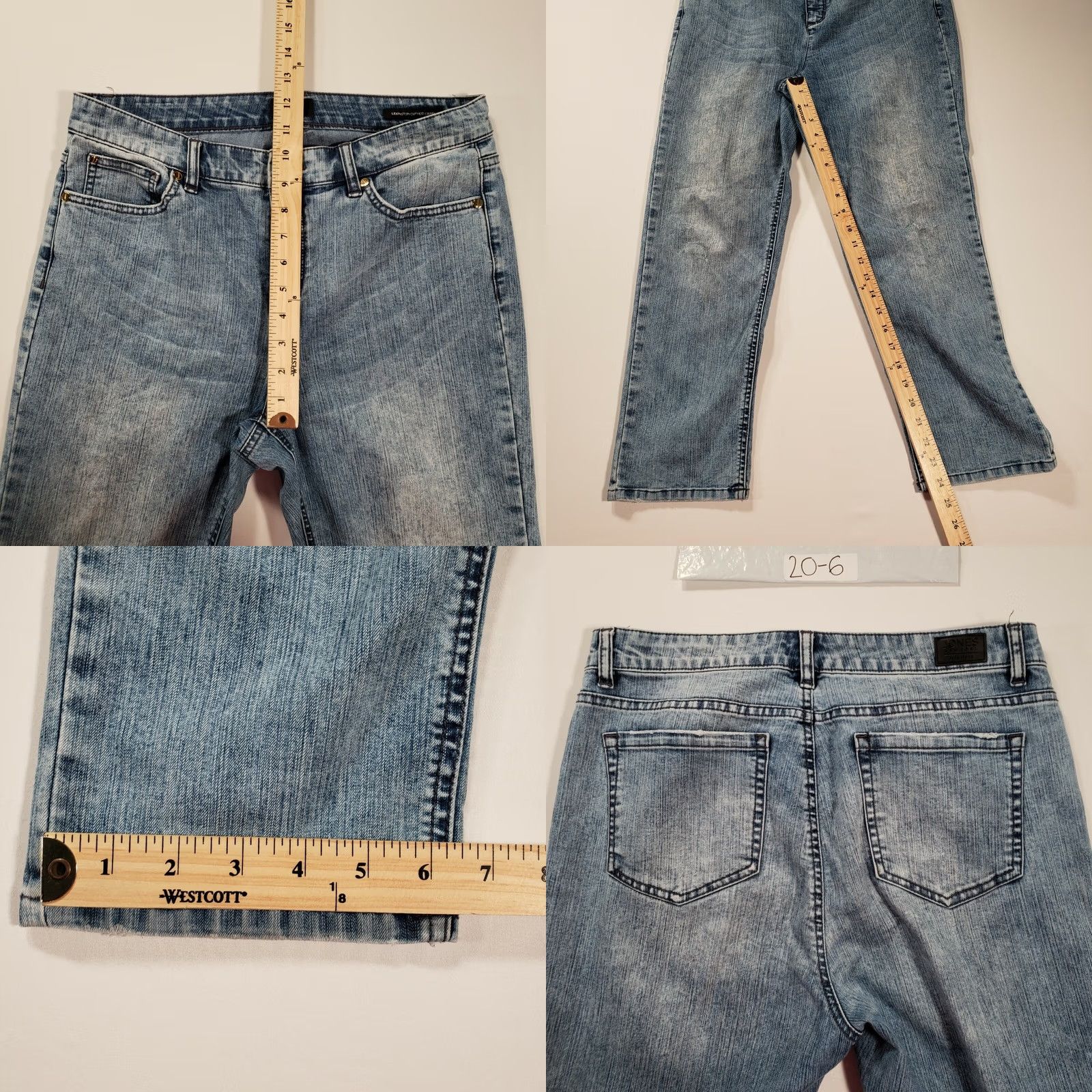 Jones New York Jones New York Jeans Womens 10 Mid-Rise Crop Zip Closure Stone Wash Blue Denim Size 32" / US 10 / IT 46 - 8 Thumbnail