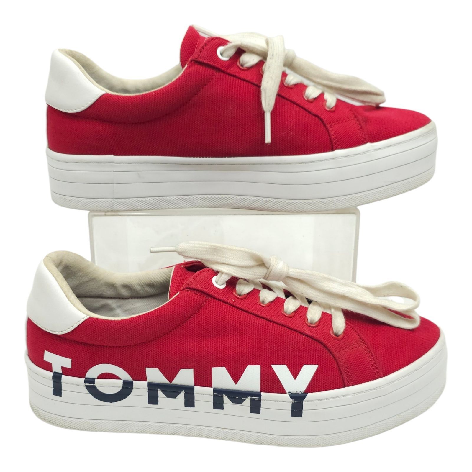 Tommy Hilfiger Tommy Hilfiger Platform Sneakers 8 M Canvas Chunky Y2K Size US 8 / IT 38 - 17 Thumbnail