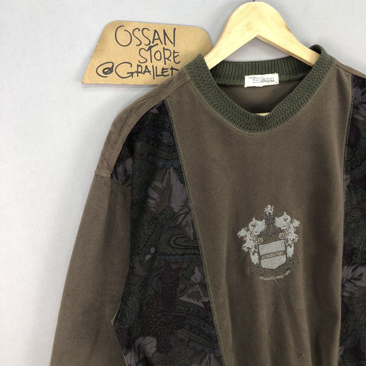 Japanese Brand Vintage Japanese Brand Stripes Floral Sweatshirt Size US M / EU 48-50 / 2 - 2 Thumbnail
