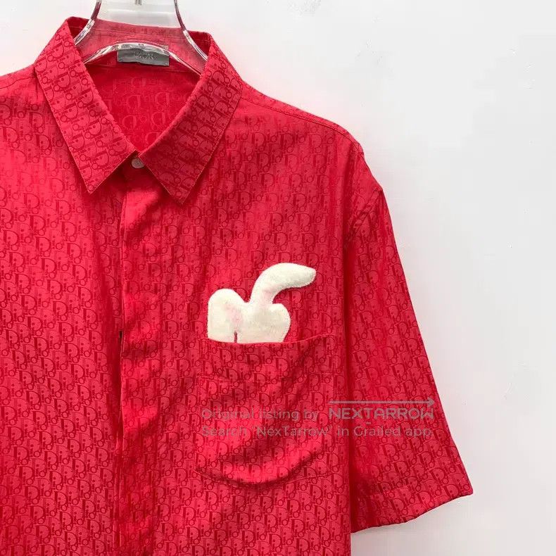 Dior Dior 23 red logo dark pattern jacquard full print mulberry Size US XXS / EU 40 - 3 Thumbnail