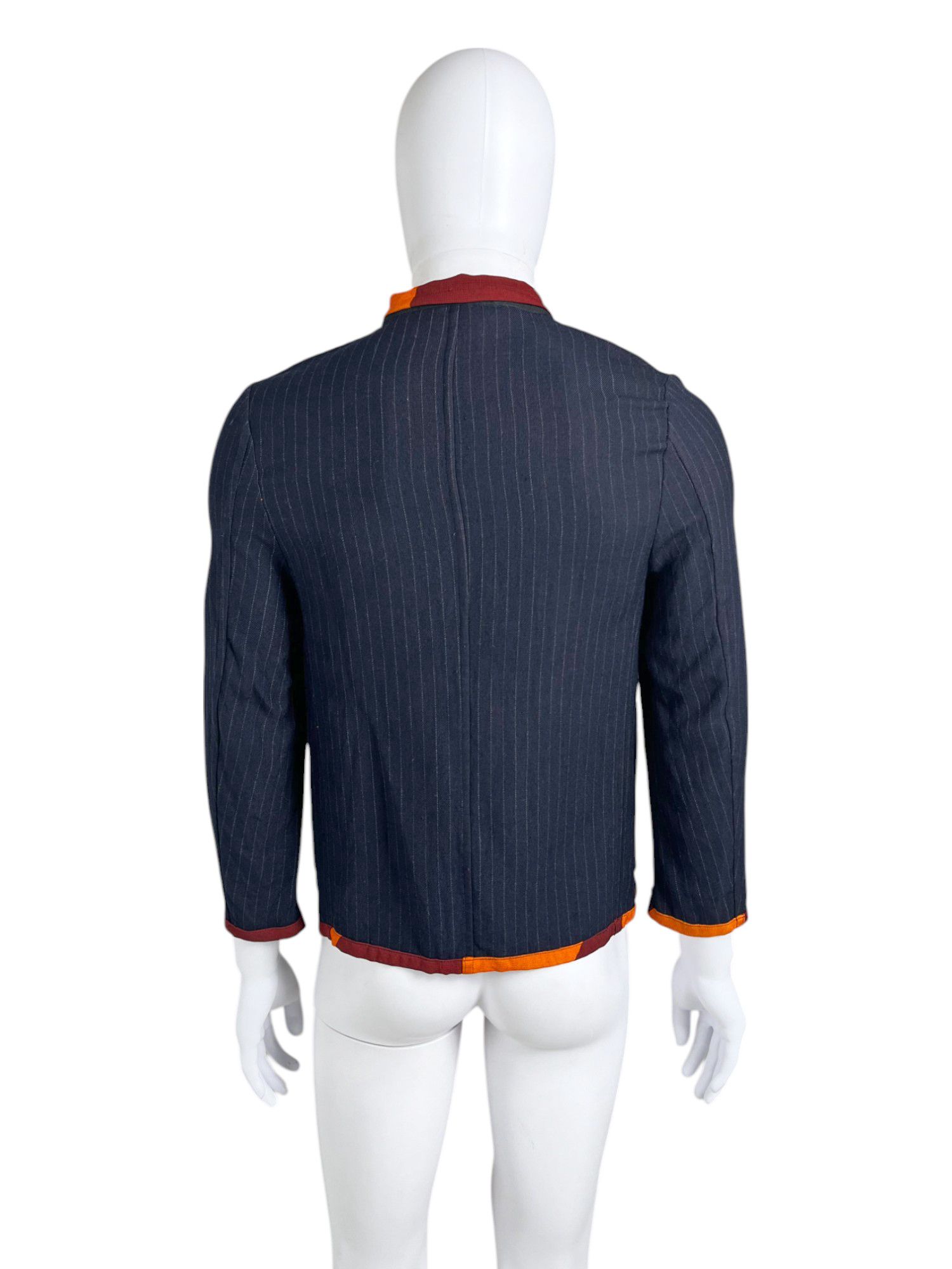 Comme des Garcons Homme Plus S/S 2001 Multicolor Striped Wool Blue Blazer Size US S / EU 44-46 / 1 - 4 Thumbnail