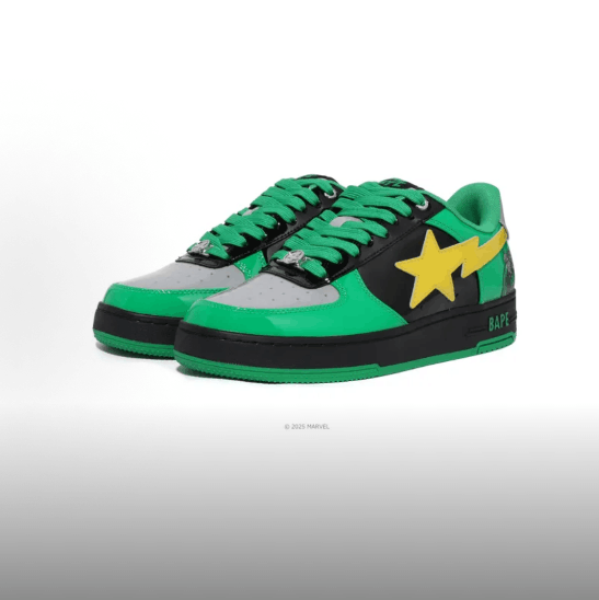 Bape × Marvel Comics BAPE × Fantastic Four Patent Leather Low-Top Casual Sneakers Size US 10 / EU 43 - 4 Thumbnail