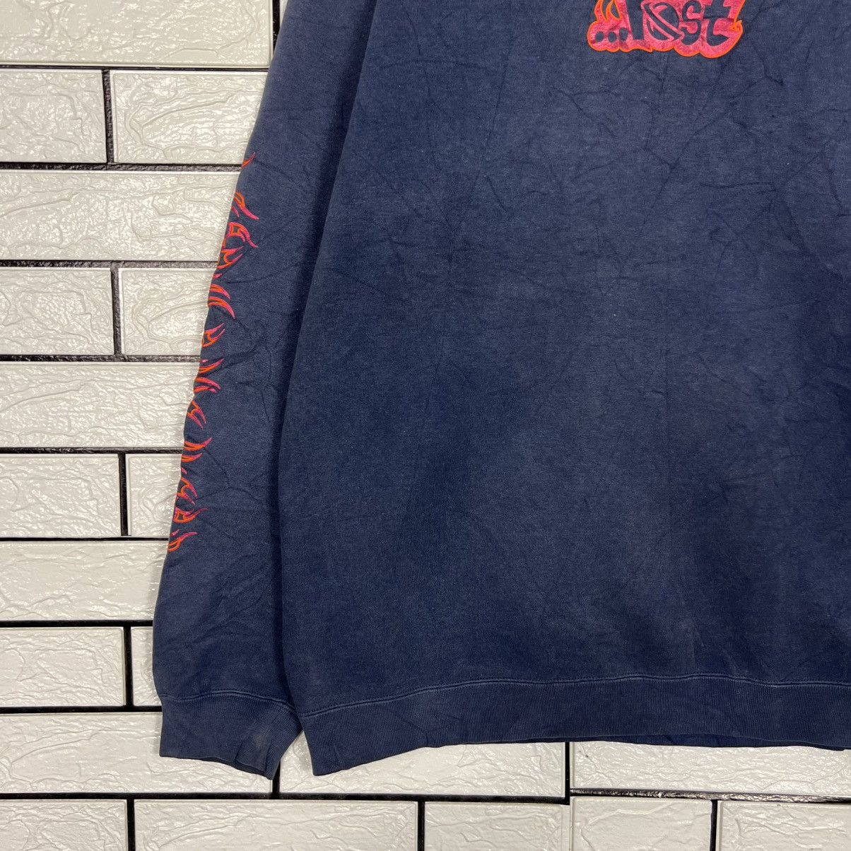 Lost Enterprises LOST FLEECE Fire Big Logo Crewneck Sweatshirt #4201-C192 Size US M / EU 48-50 / 2 - 8 Thumbnail
