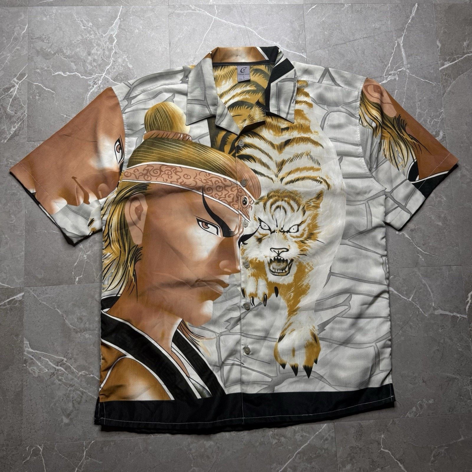 Vintage Vintage Y2K Claudio Nucci Anime Warrior Tiger Shirt Large Size US L / EU 52-54 / 3 - 1 Thumbnail